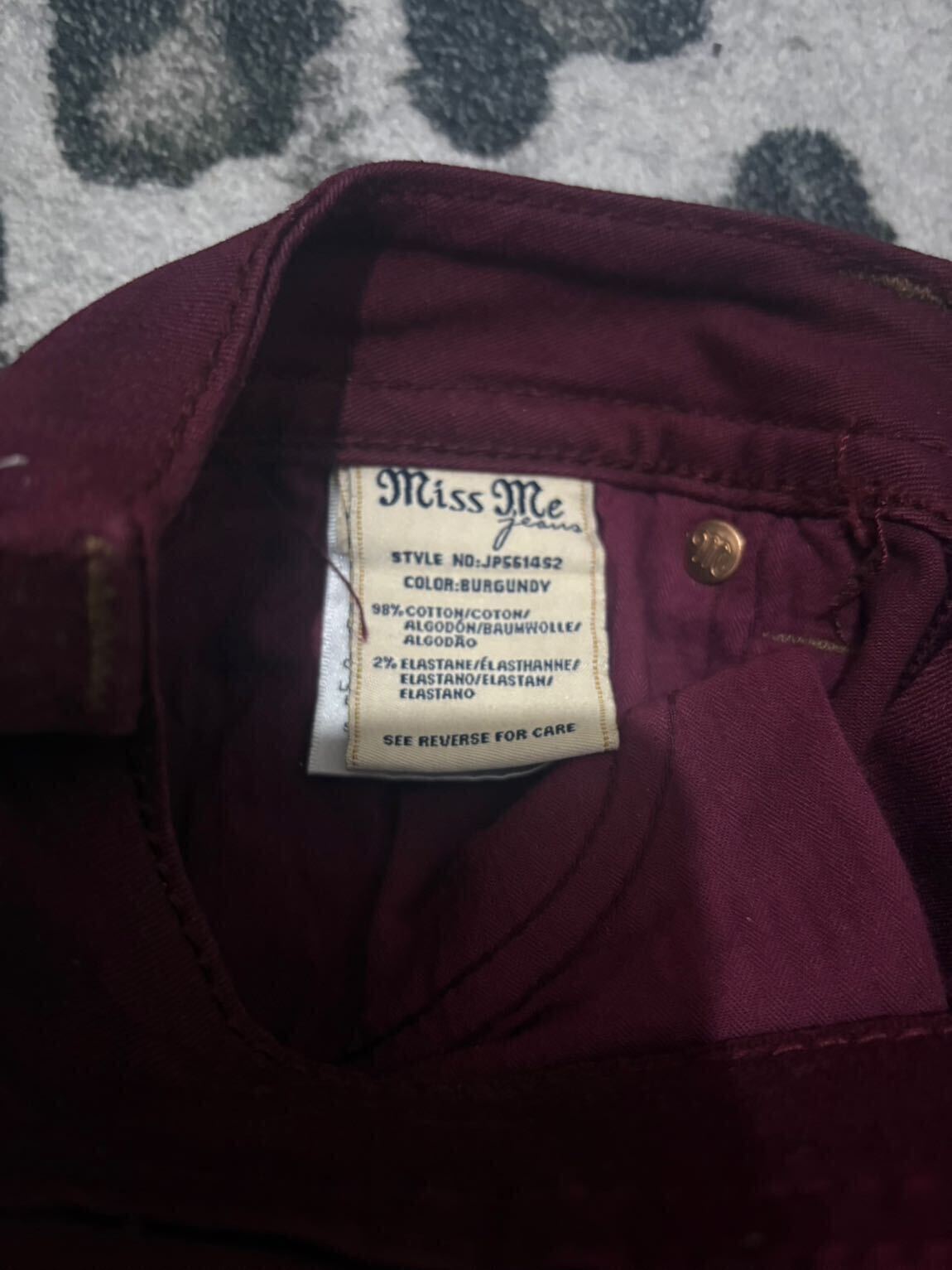 Miss me taşlı burgundy bordo jeans — görsel 3/4