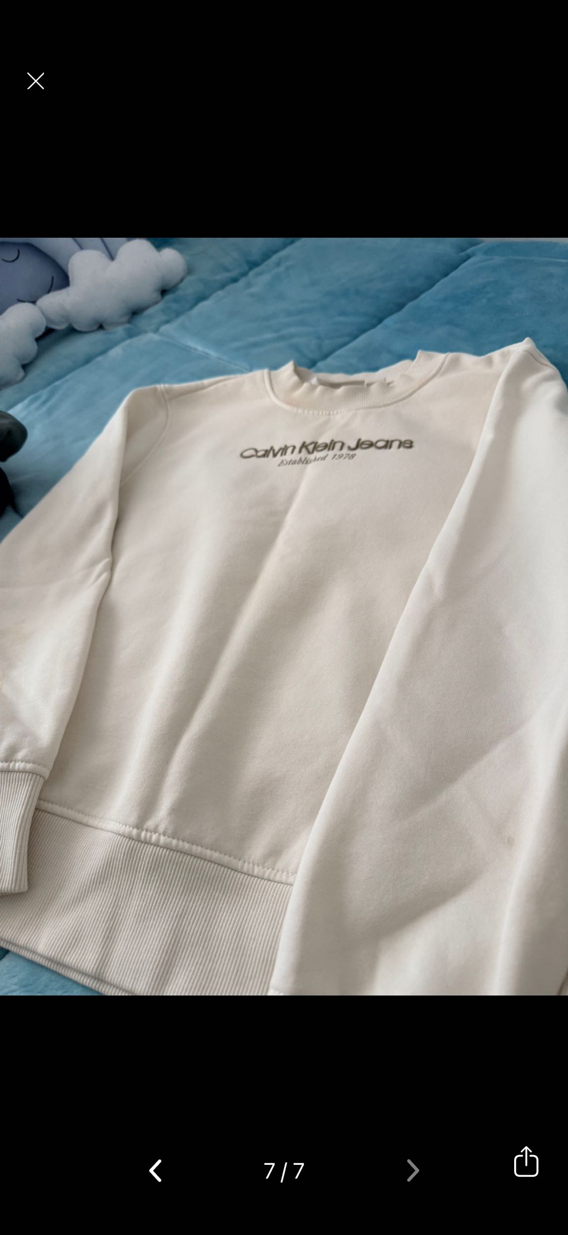 Calvin Klein Jeans Sweatshirt Krem — görsel 7/7