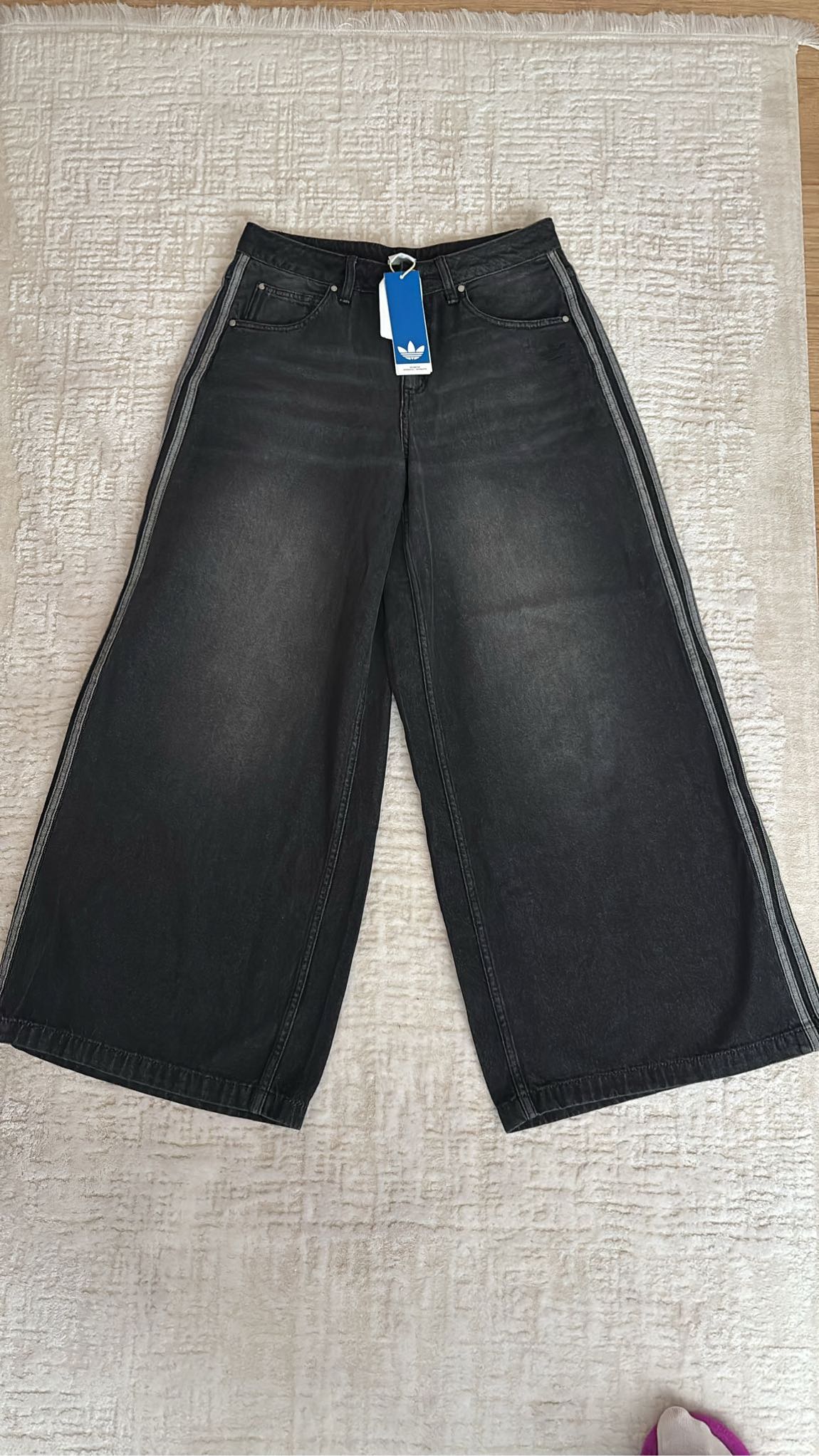Adidas Wide Leg Jean Pantolon — görsel 8/9