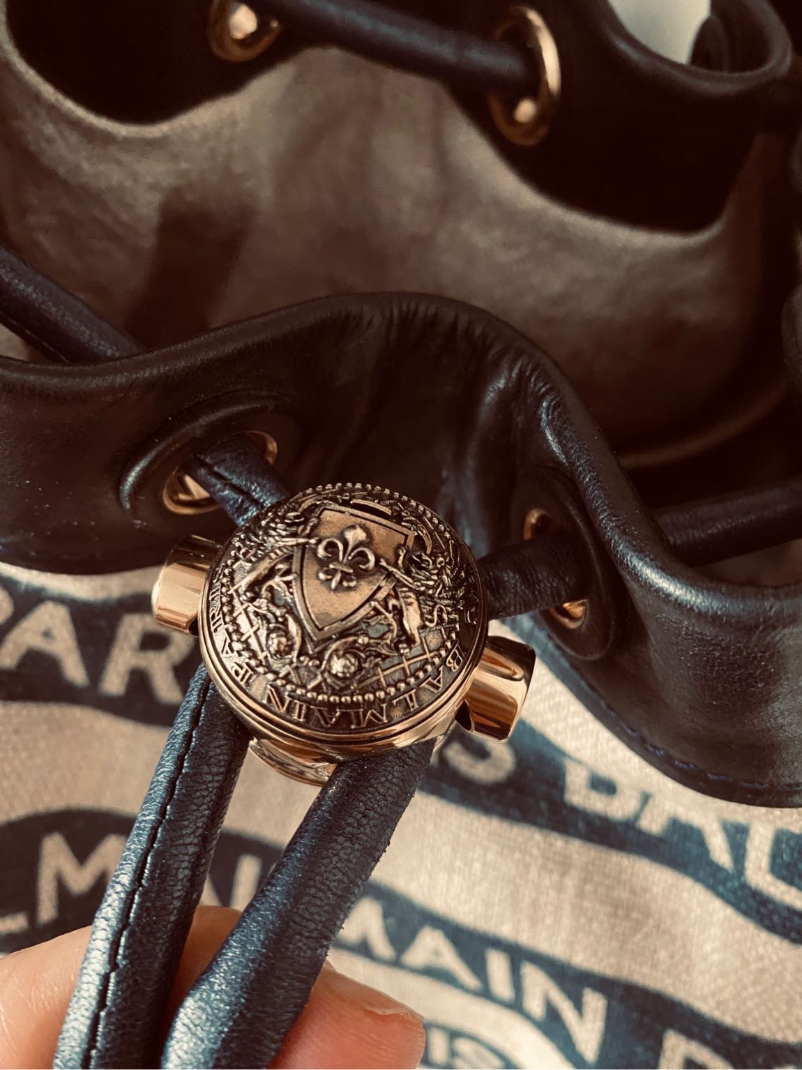 Balmain, marine bucket çanta — görsel 8/8