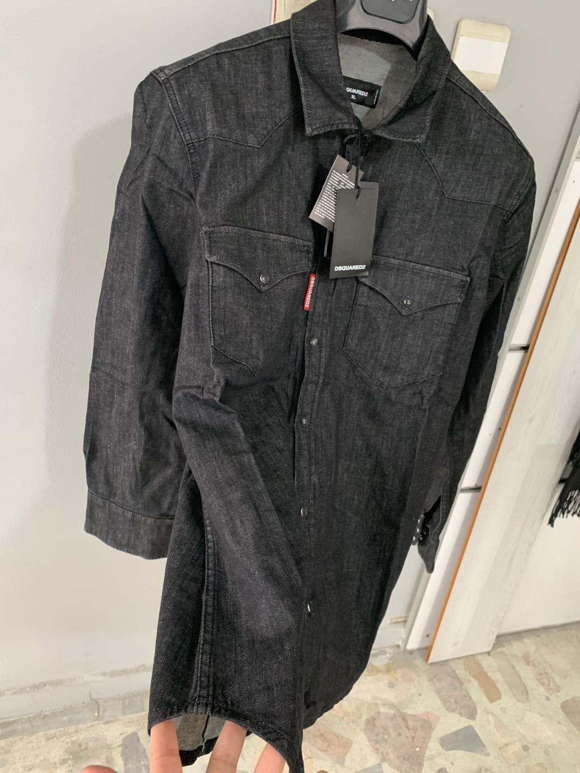 DSQUARED2 Kot Gömlek Siyah — görsel 5/8