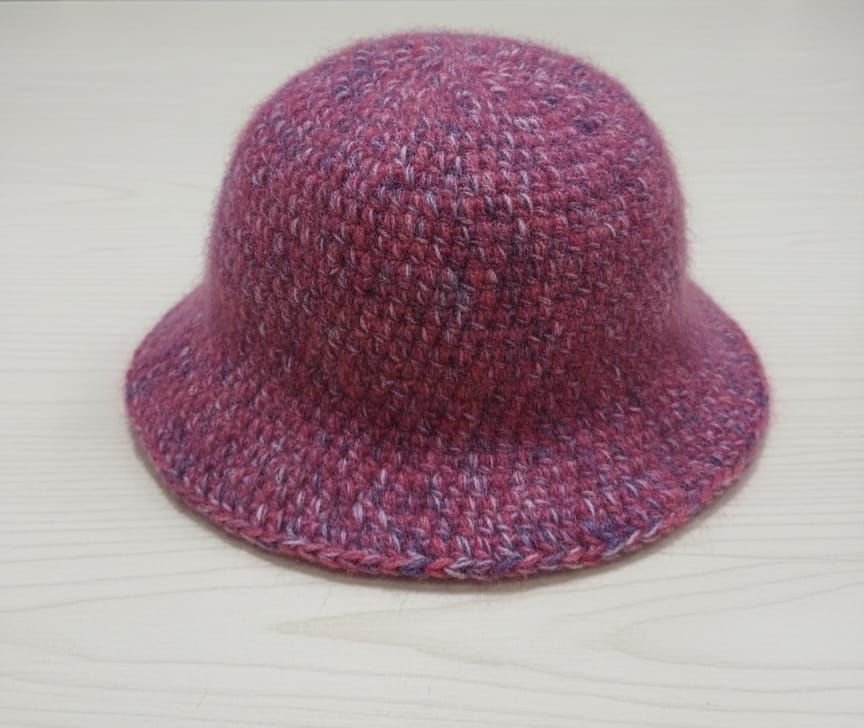 Pembe Dokuma Şal ve Şapka Kombini — görsel 4/5
