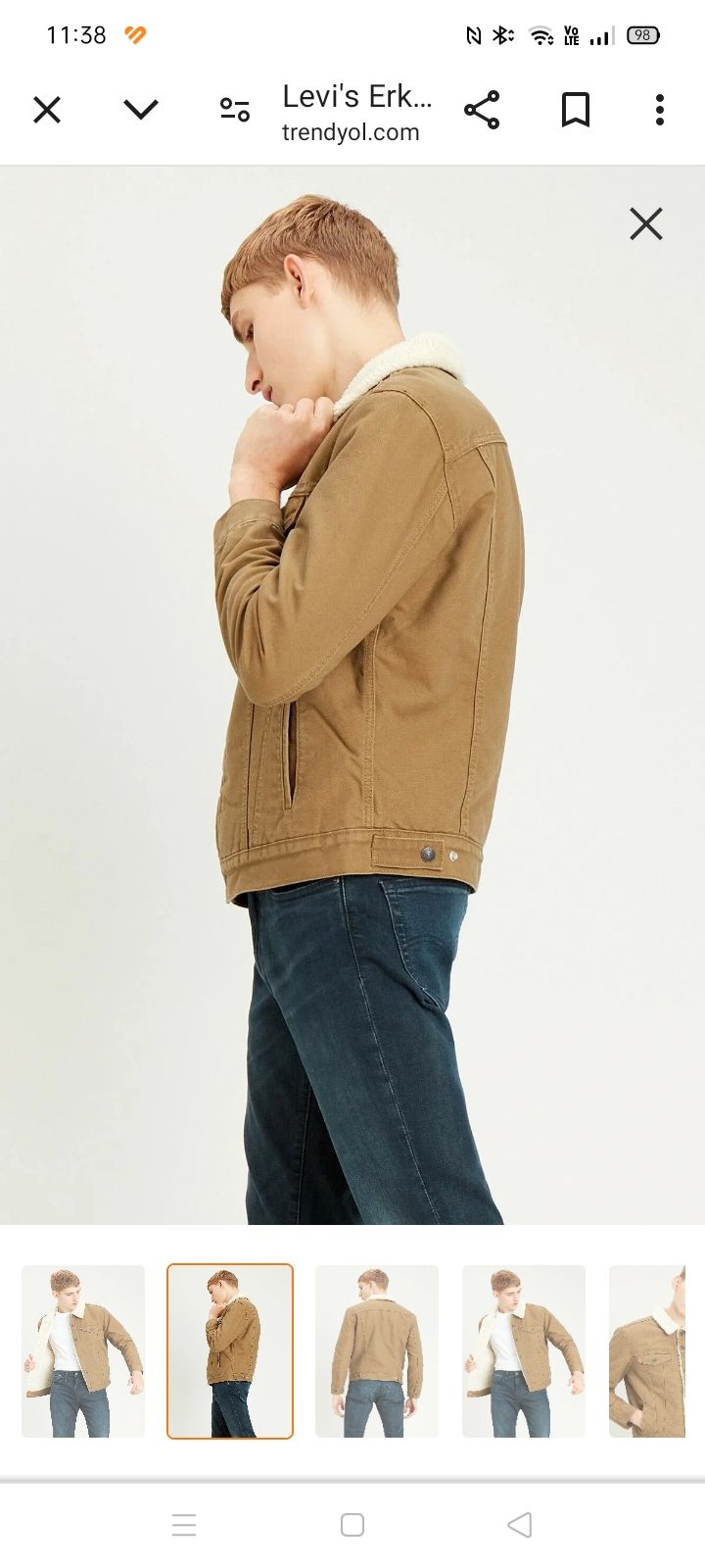Levis sherpa trucker ceket — görsel 5/8