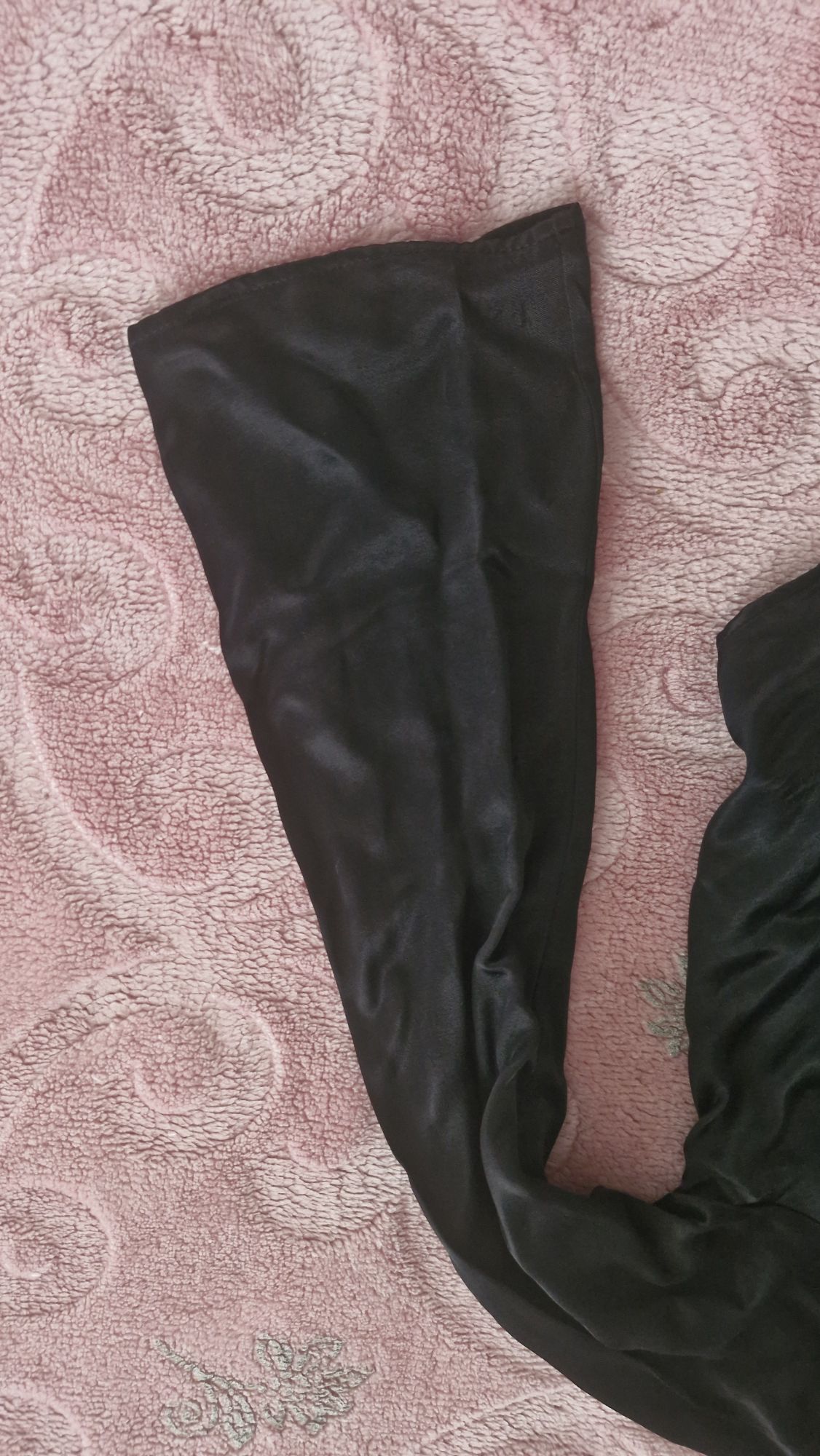 BERSHKA Siyah Saten Kare Yaka bolero — görsel 4/5