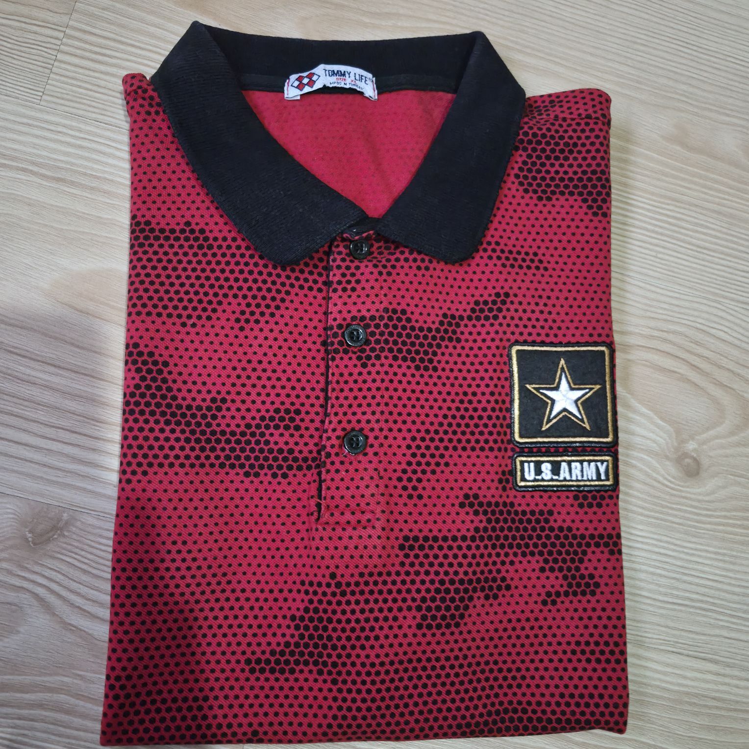 tommy life kırmızı Polo Yaka Tişört — görsel 8/8