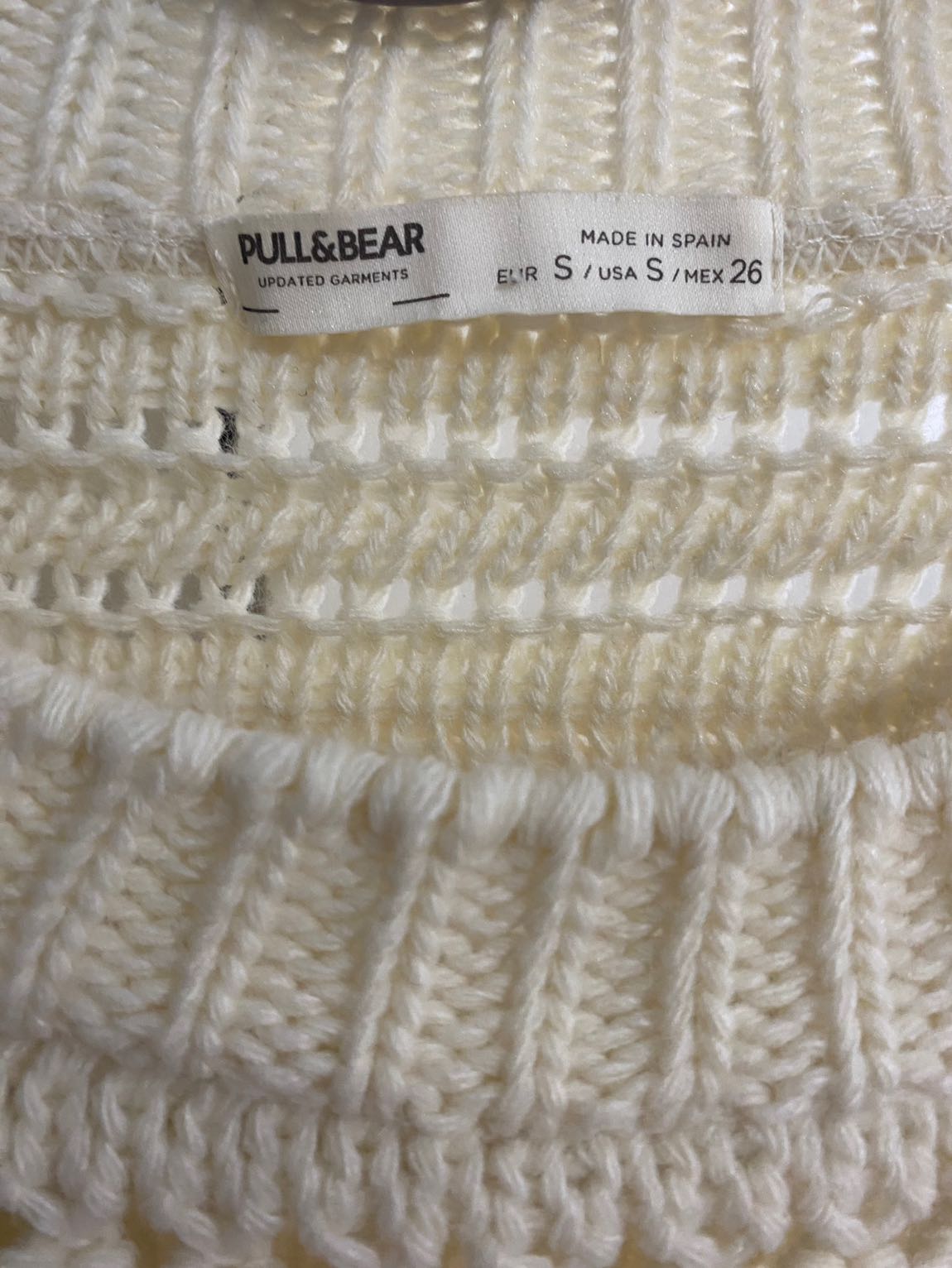 Pull & Bear Krem Ajurlu Örgü Kazak — görsel 4/4
