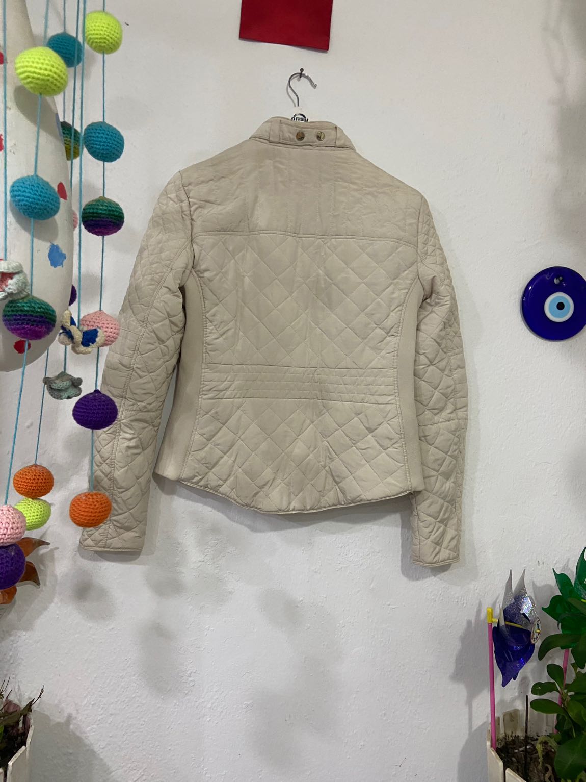 Zara bej düğmeli mont — görsel 4/8