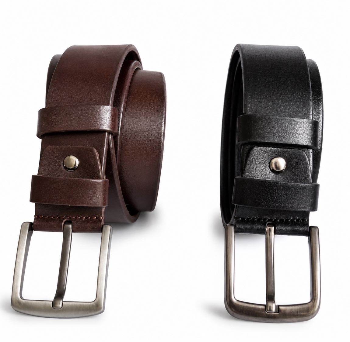 HAKİKİ DERİ KOT KEMERİ SETİ 4,5 cm — görsel 4/10