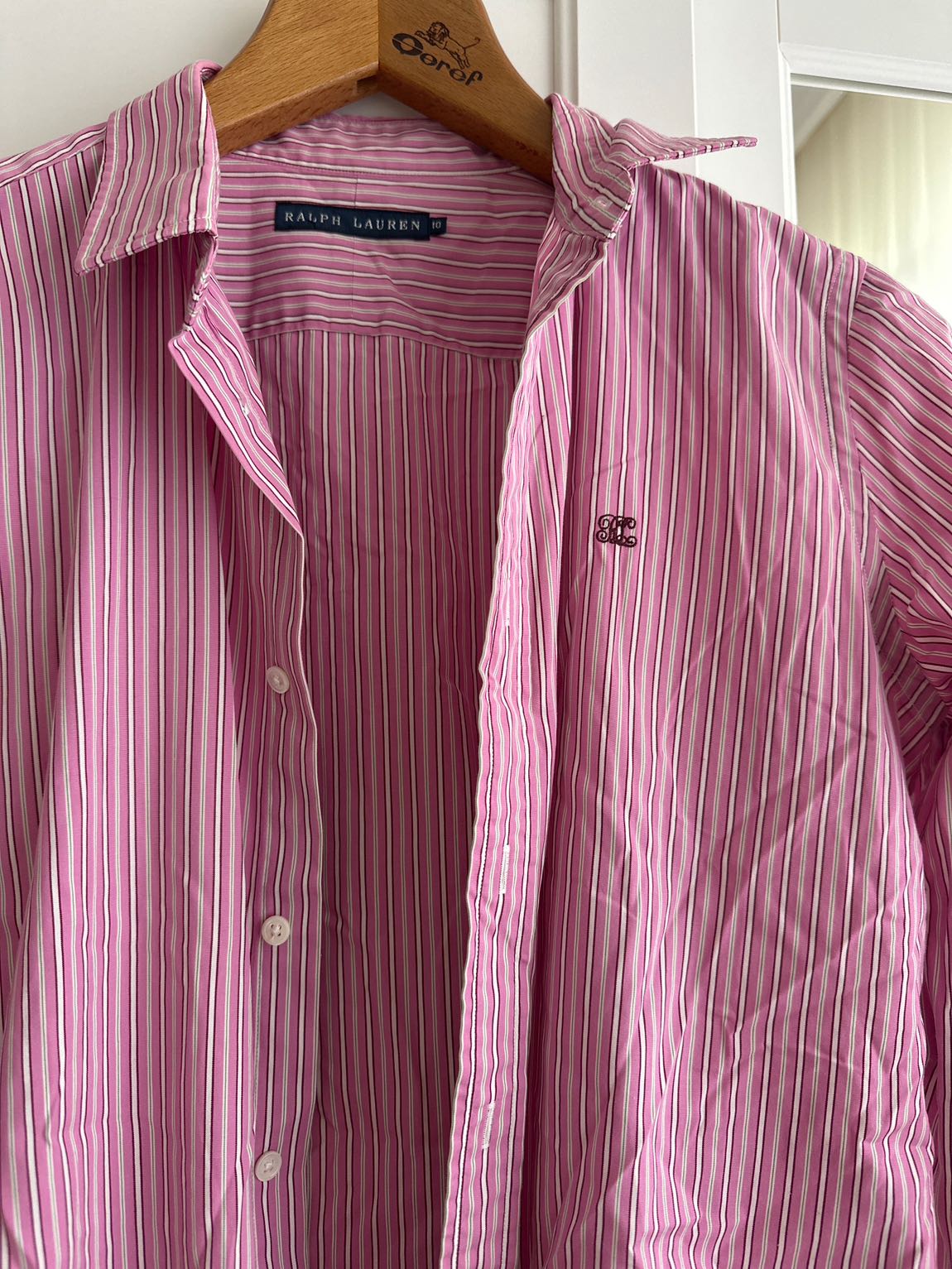 Ralph Lauren Pembe Çizgili Gömlek — görsel 2/3