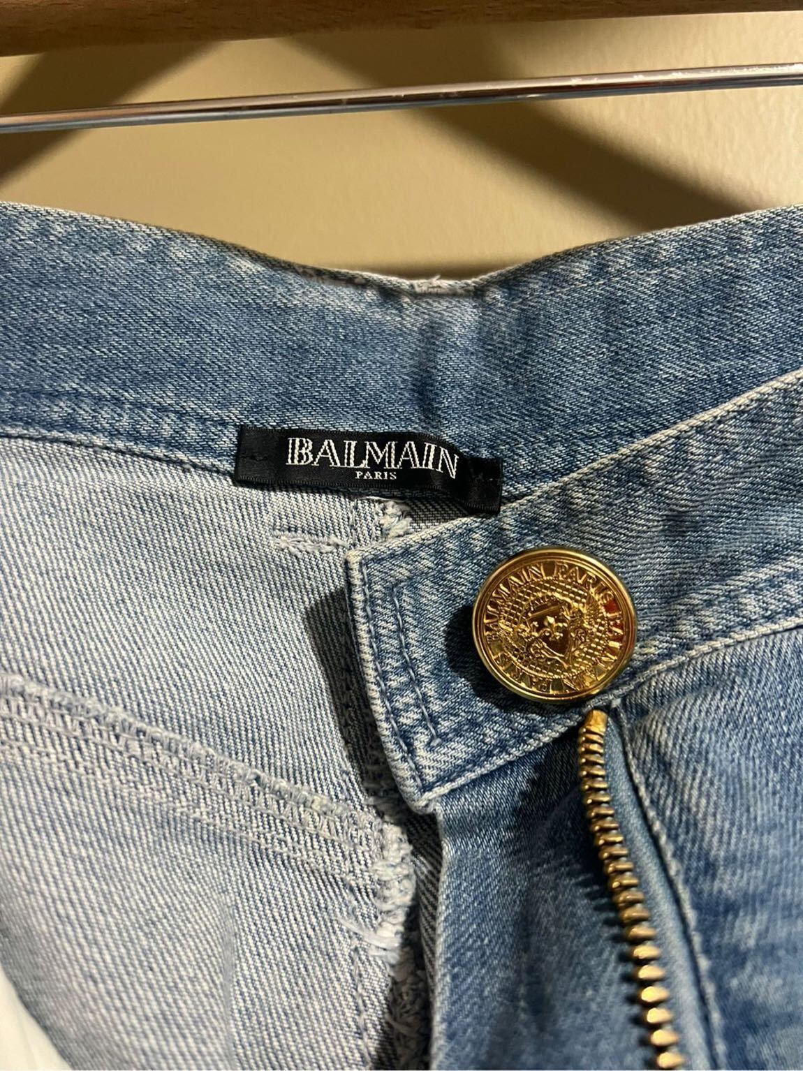 Balmain altin düğmeli jean pantolon — görsel 2/7