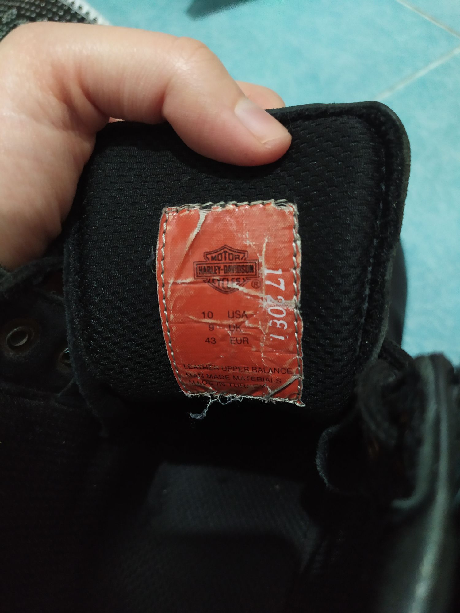 Harley Davidson siyah erkek deri bot — görsel 6/8