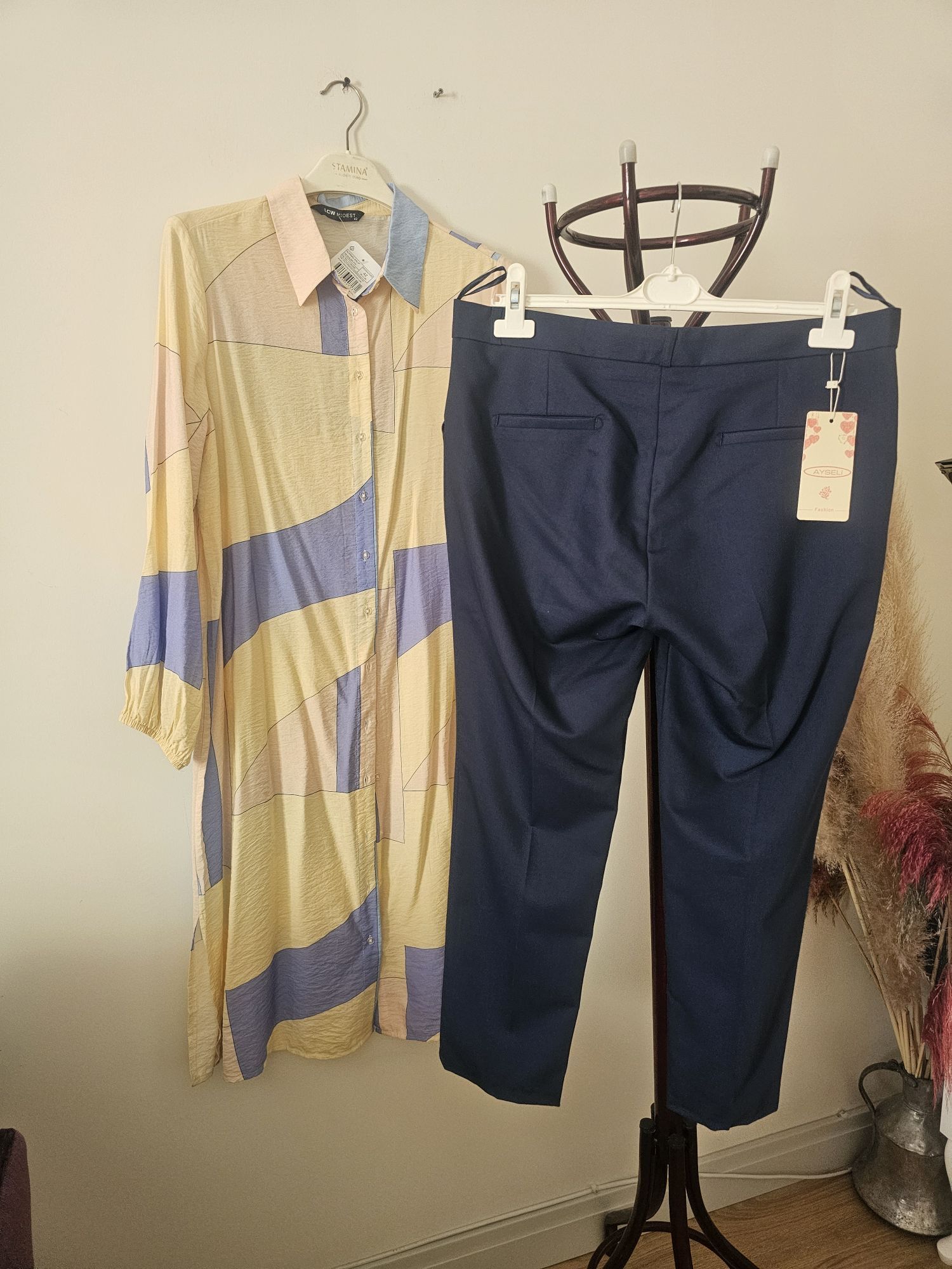 uzun tunik pantolon kombin — görsel 3/8