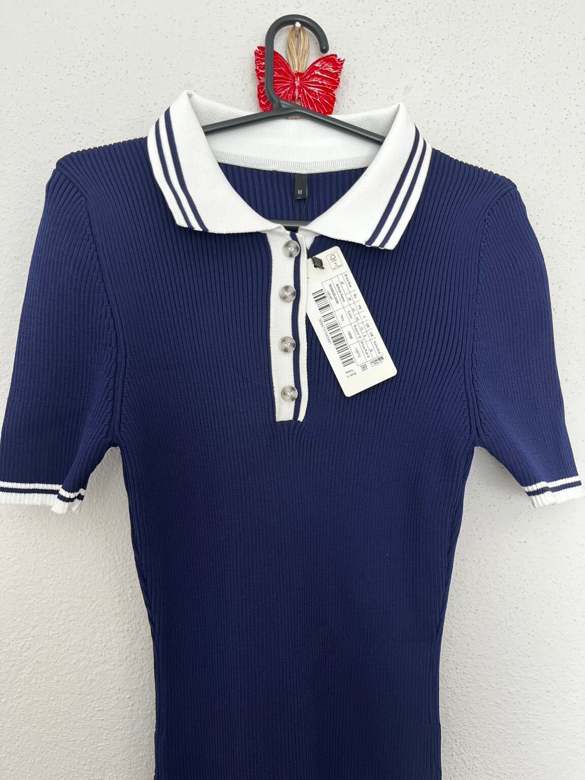 Lacivert Polo Yaka Elbise — görsel 2/4