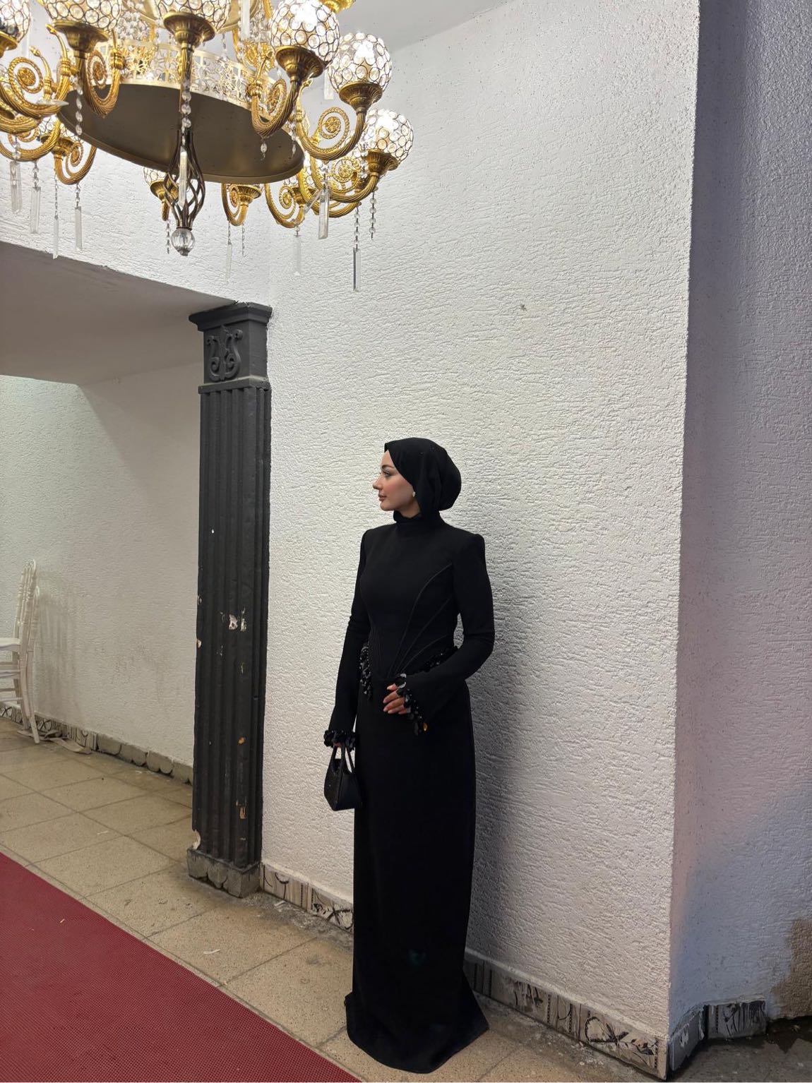 Siyah Uzun Abiye Elbise — görsel 8/8