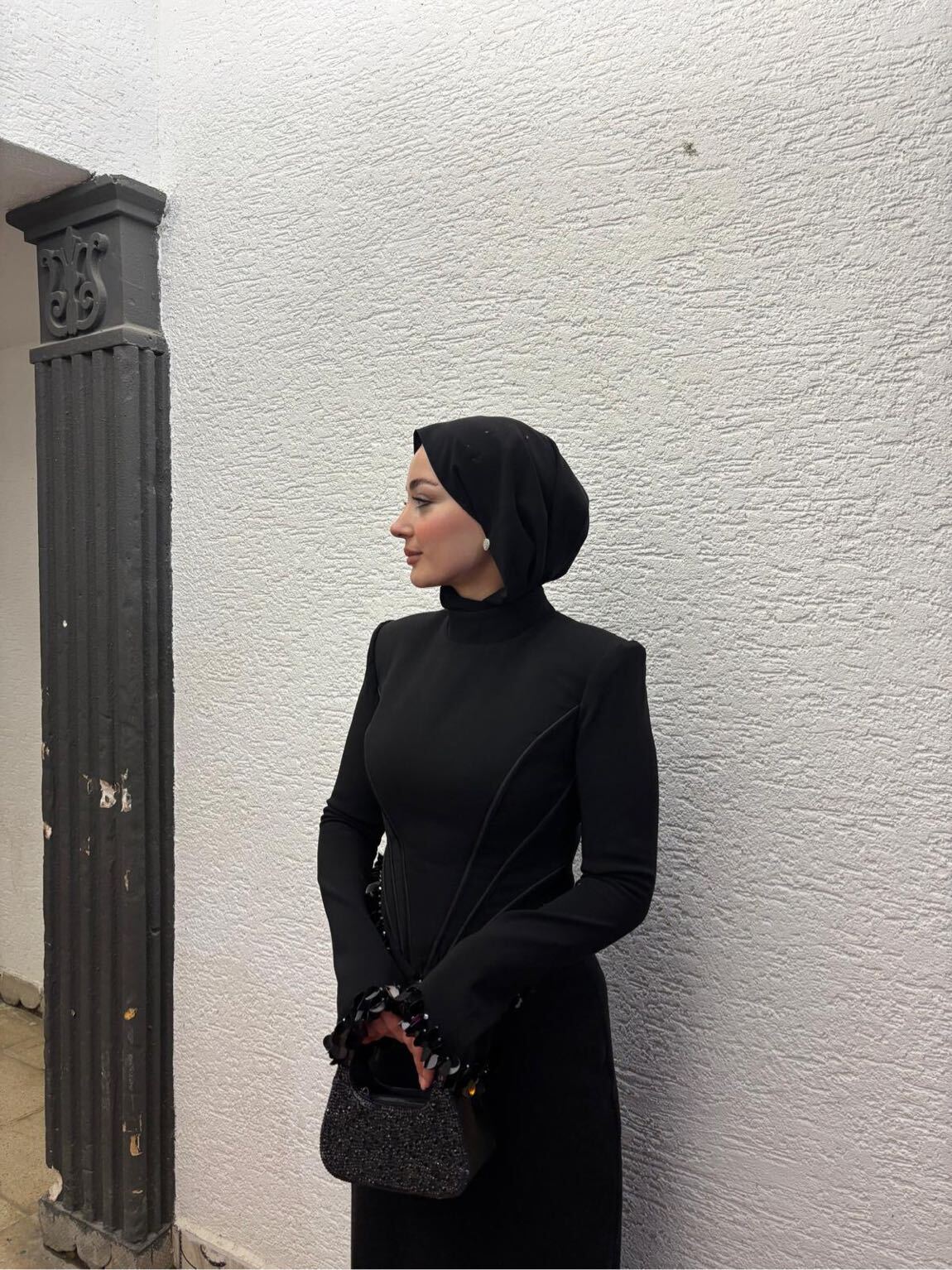 Siyah Uzun Abiye Elbise — görsel 3/8