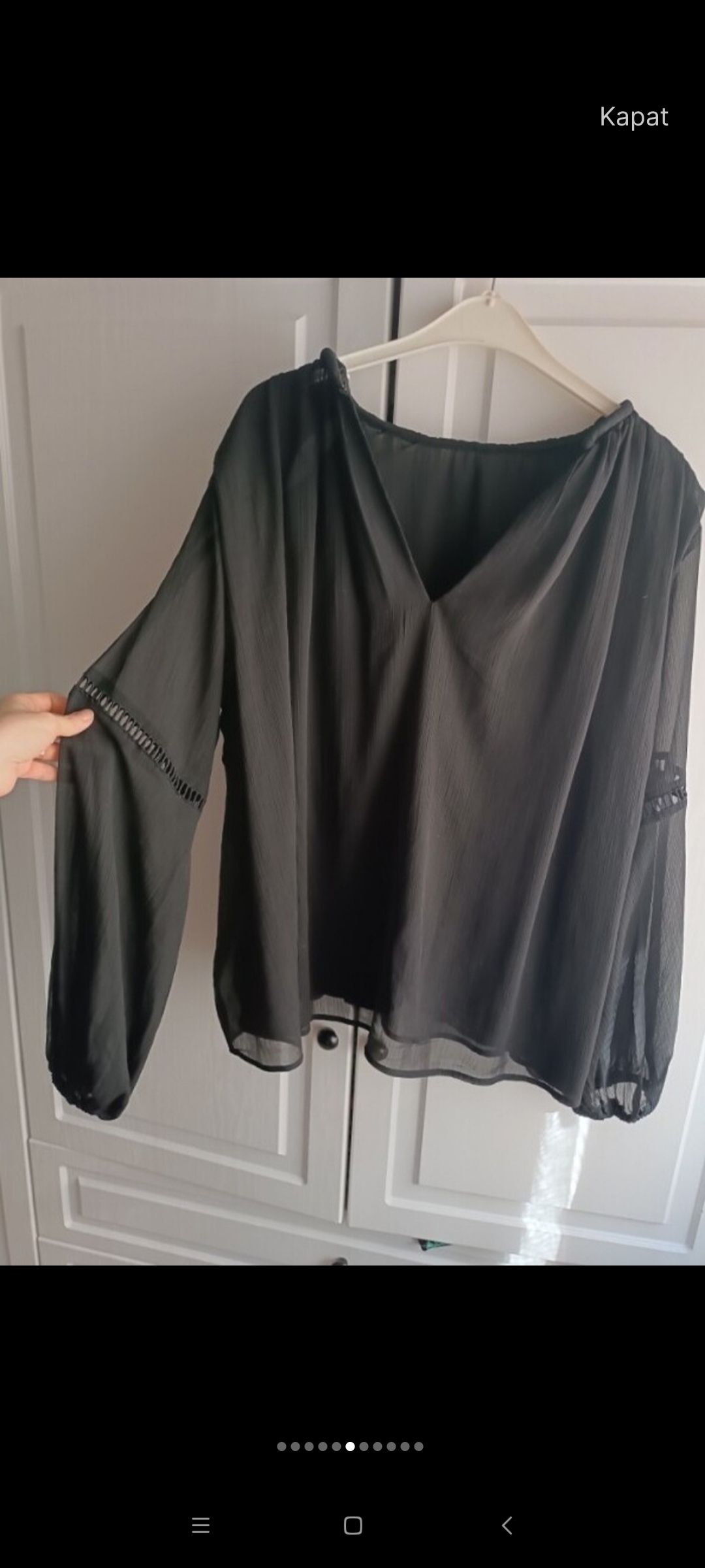 H&M Siyah şifon bluz — görsel 7/8