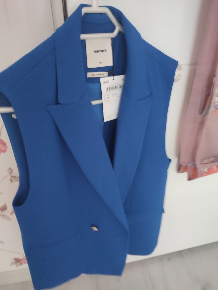 Kotondan etiketle Yelek Blazer — görsel 2/5