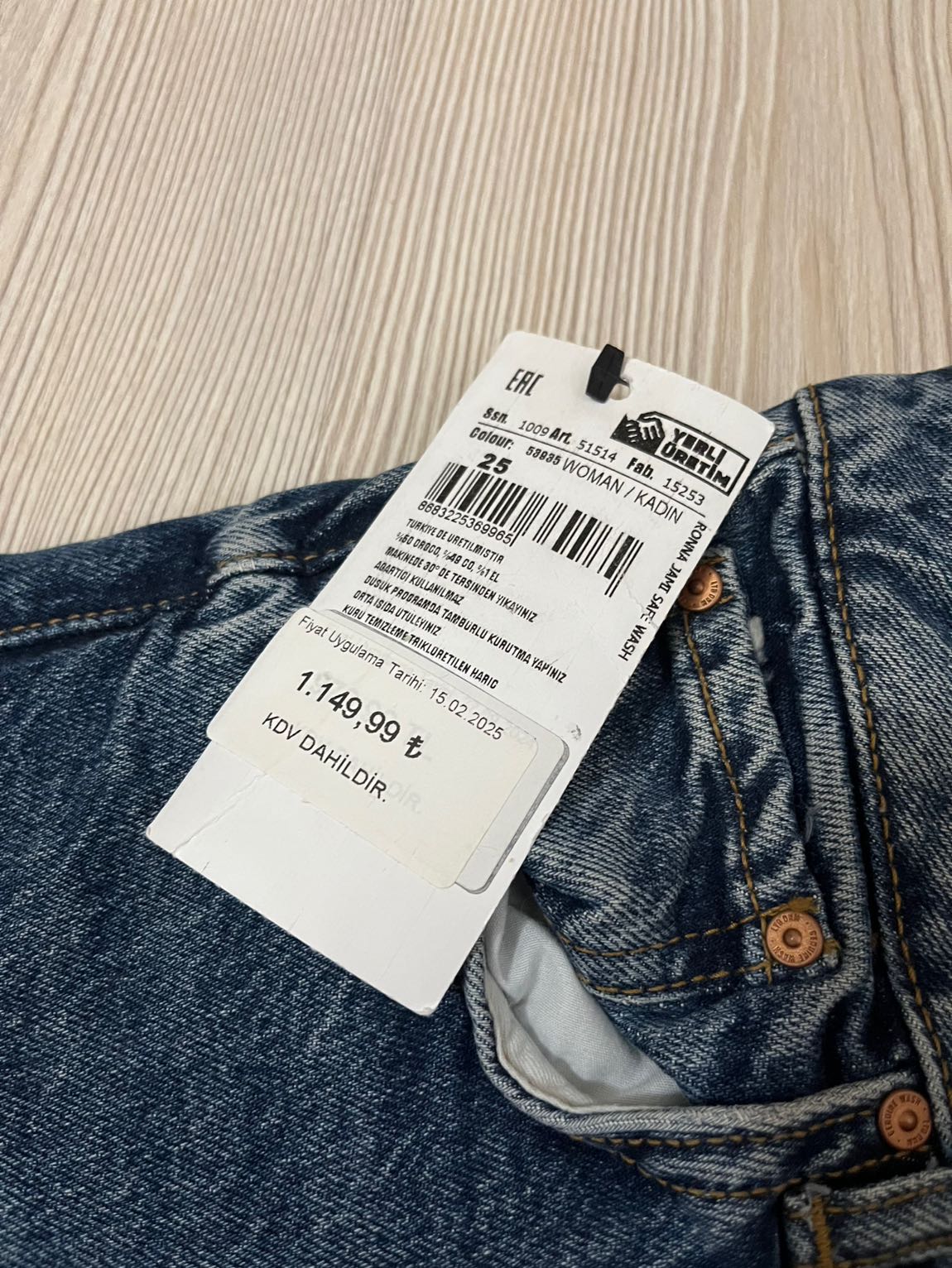 Ltb Kadın Jean Pantolon Etiketli — görsel 2/5