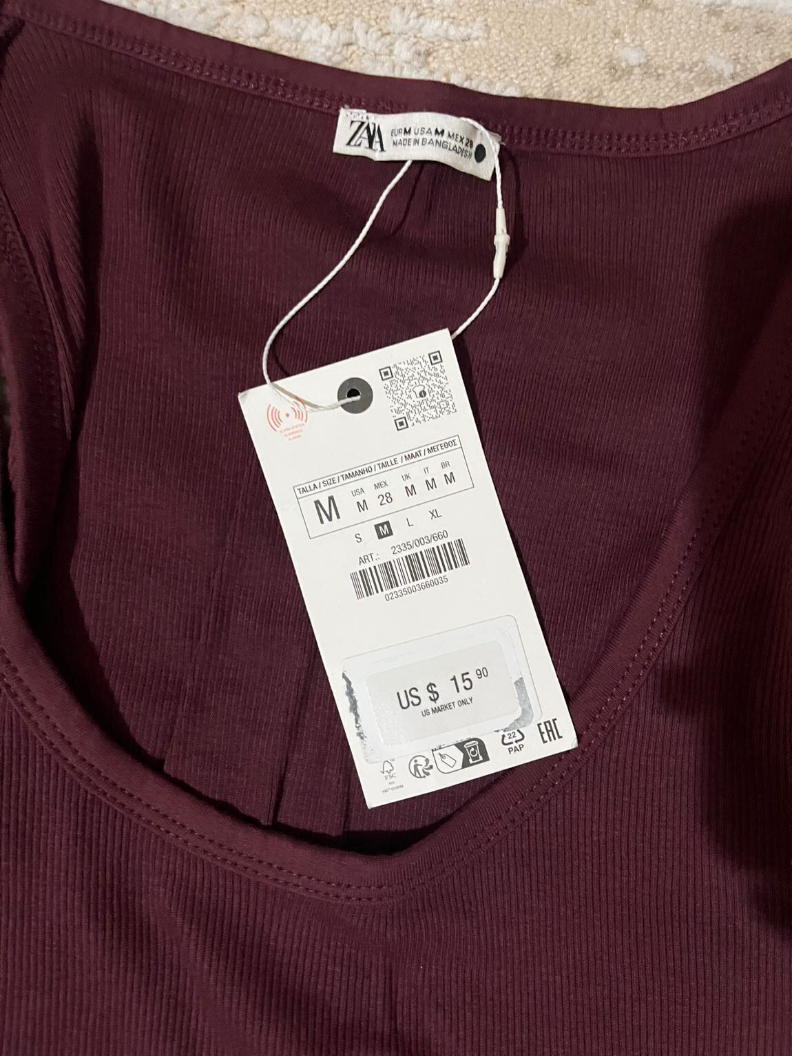 zara pamuklu basic atlet — görsel 3/3