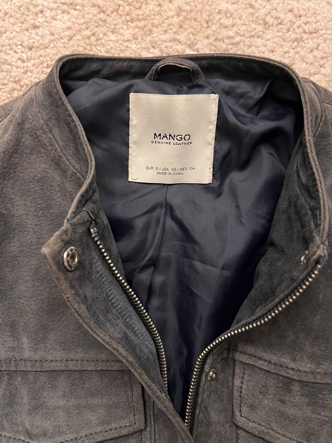 Mango Fitted Suede Jacket — görsel 2/7