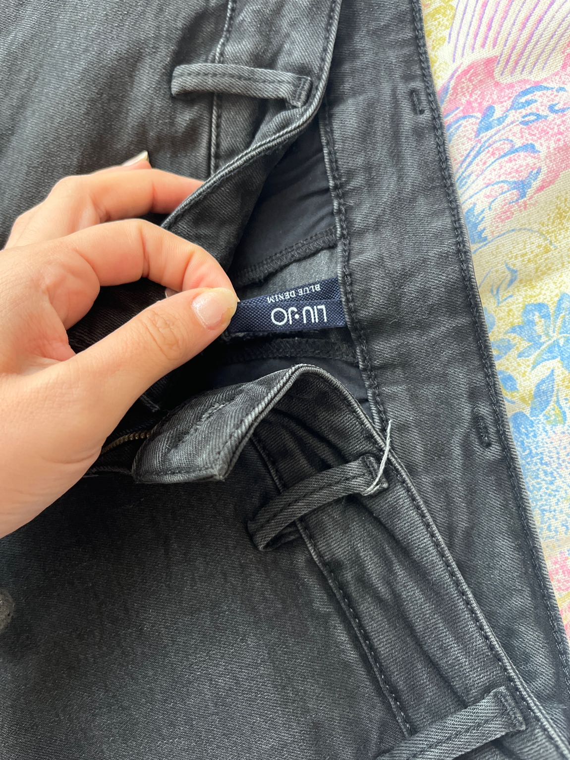 Siyah Geniş Paça Kot Pantolon — görsel 3/5