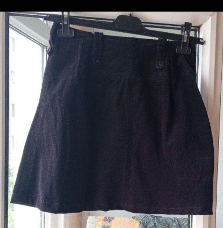 M&S Fitilli Kadife Mini Etek — görsel 2/4