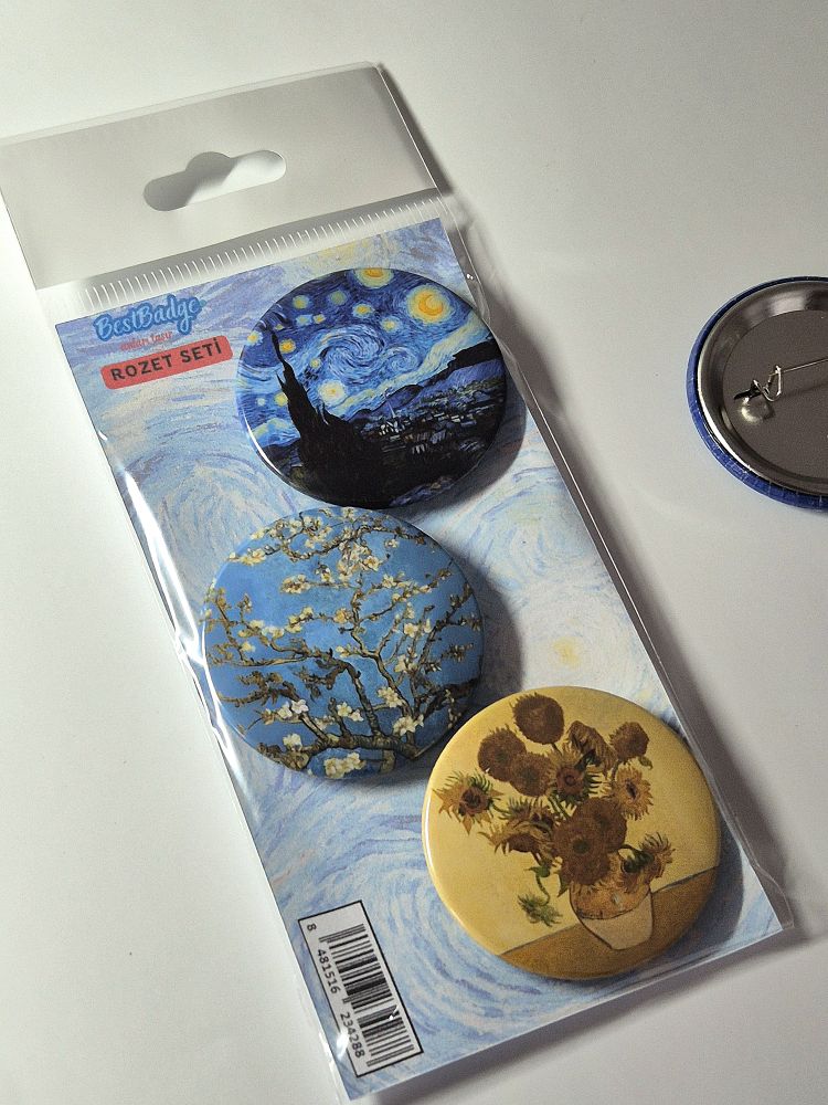 Van Gogh Eserleri Rozet Seti 3'lü — görsel 2/8