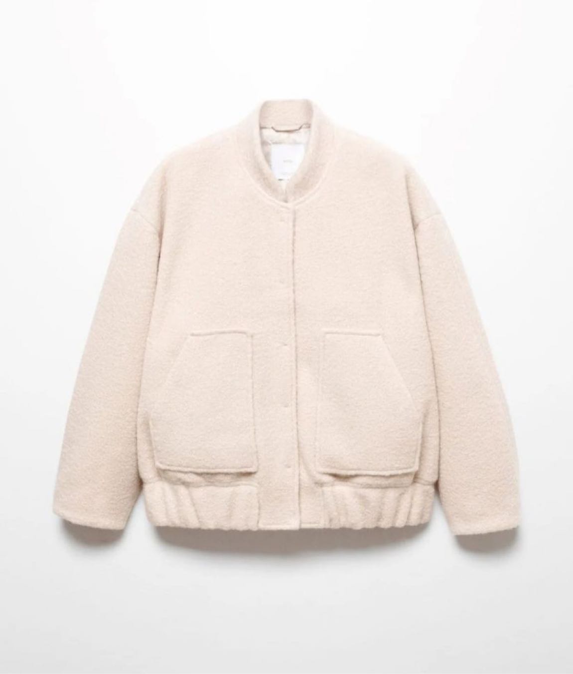 Bej Yün Dokulu Oversize Ceket — görsel 5/5