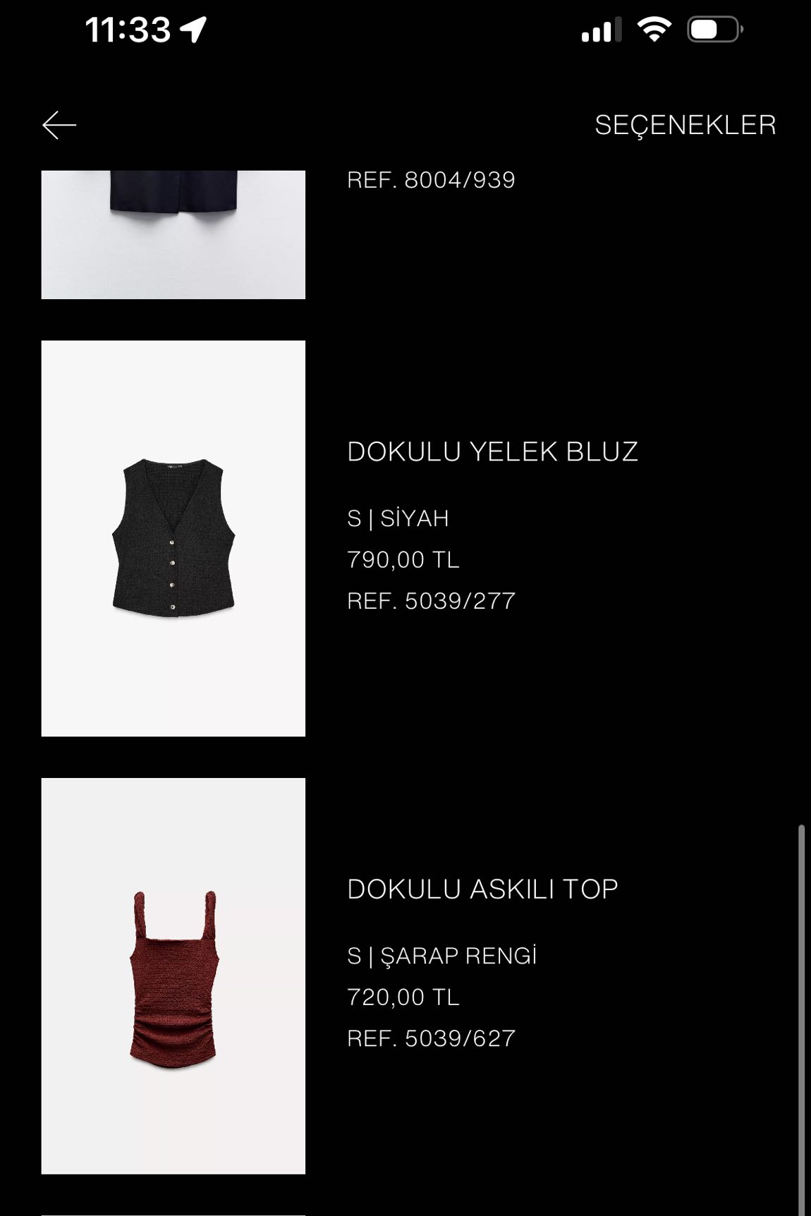 Zara Dokulu Askılı Bordo Bluz — görsel 2/2