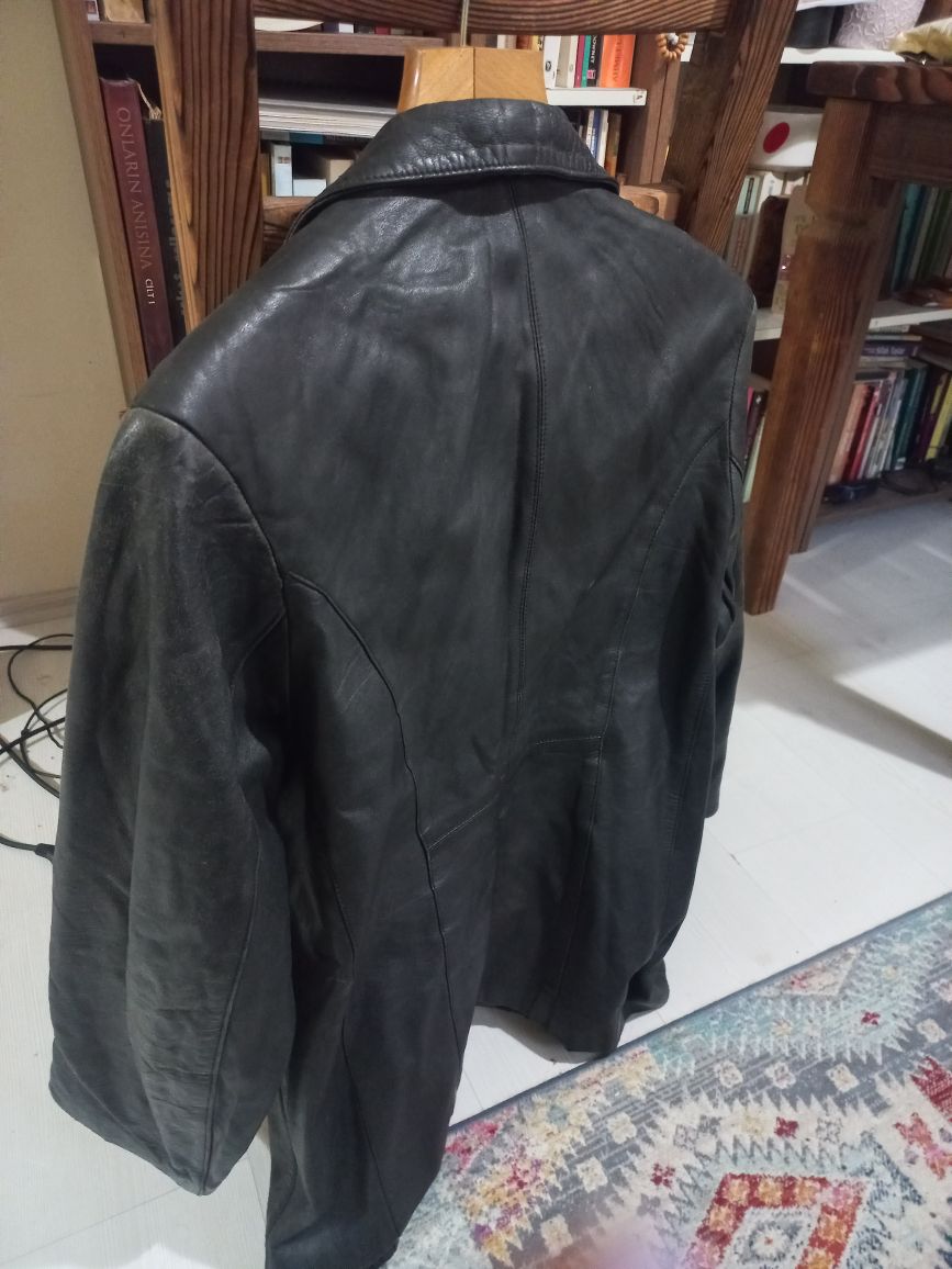 Siyah Deri Ceket Vintage Wrangler — görsel 2/4