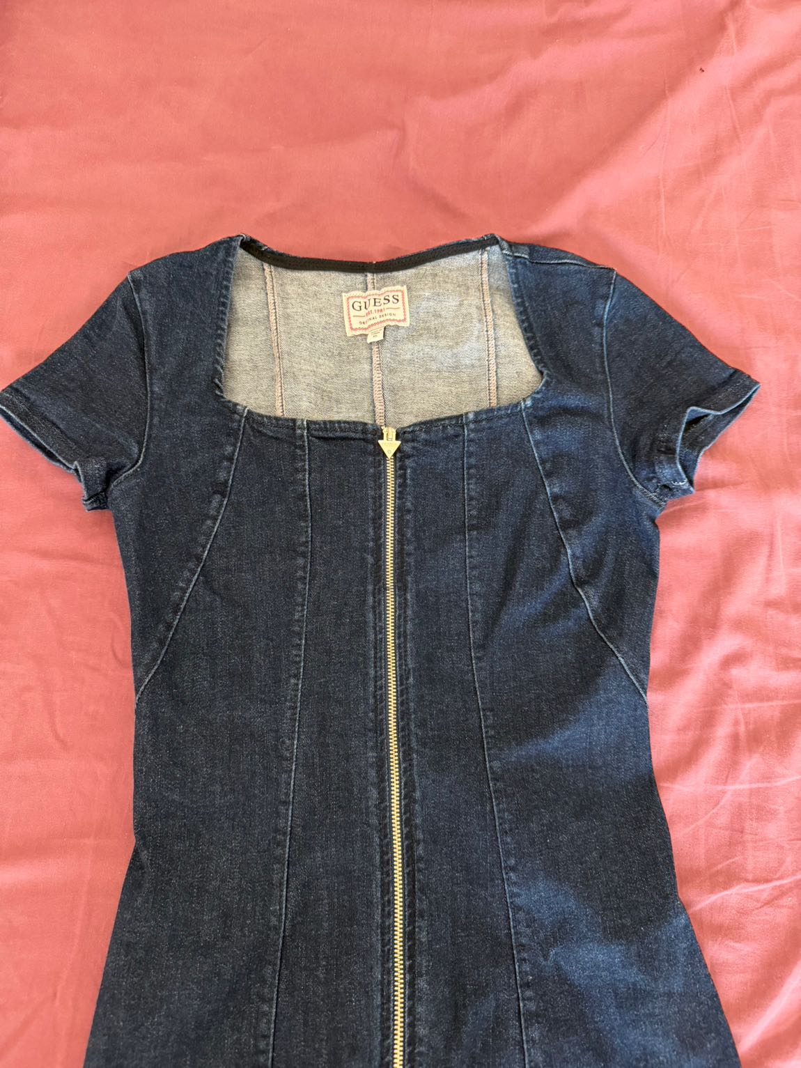 Guess Kot Fermuarlı Kısa Elbise — görsel 3/4