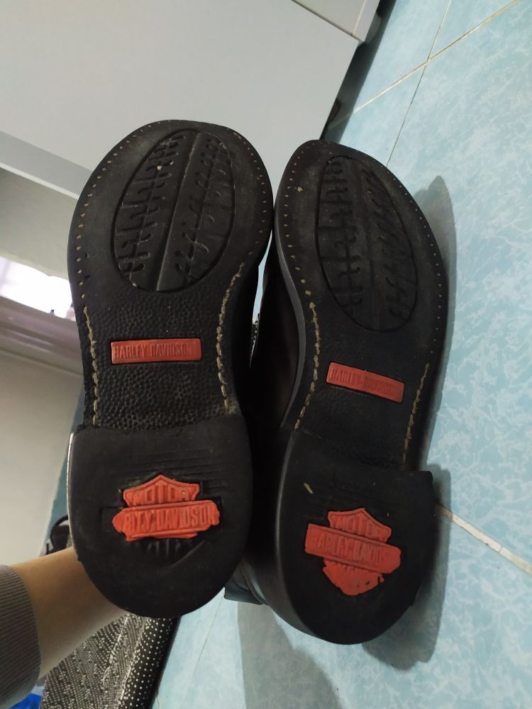 Harley Davidson siyah erkek deri bot — görsel 8/8