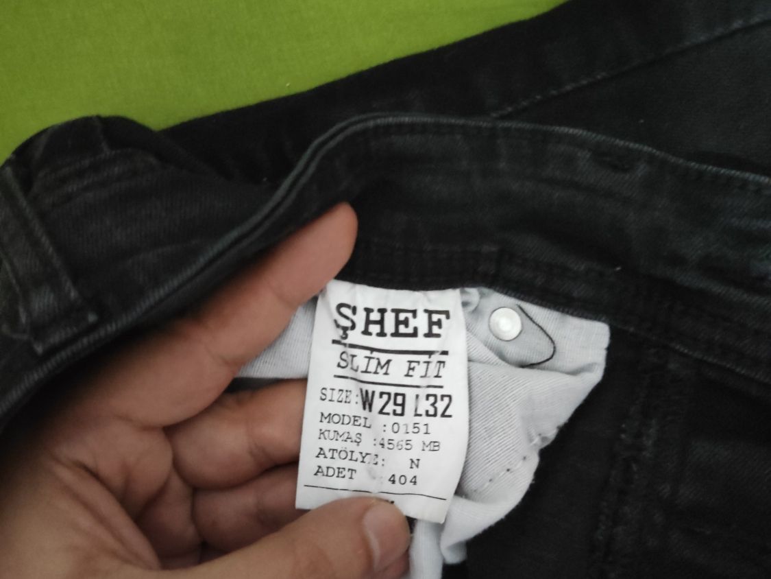 Erkek Siyah Kot Pantolon — görsel 2/6