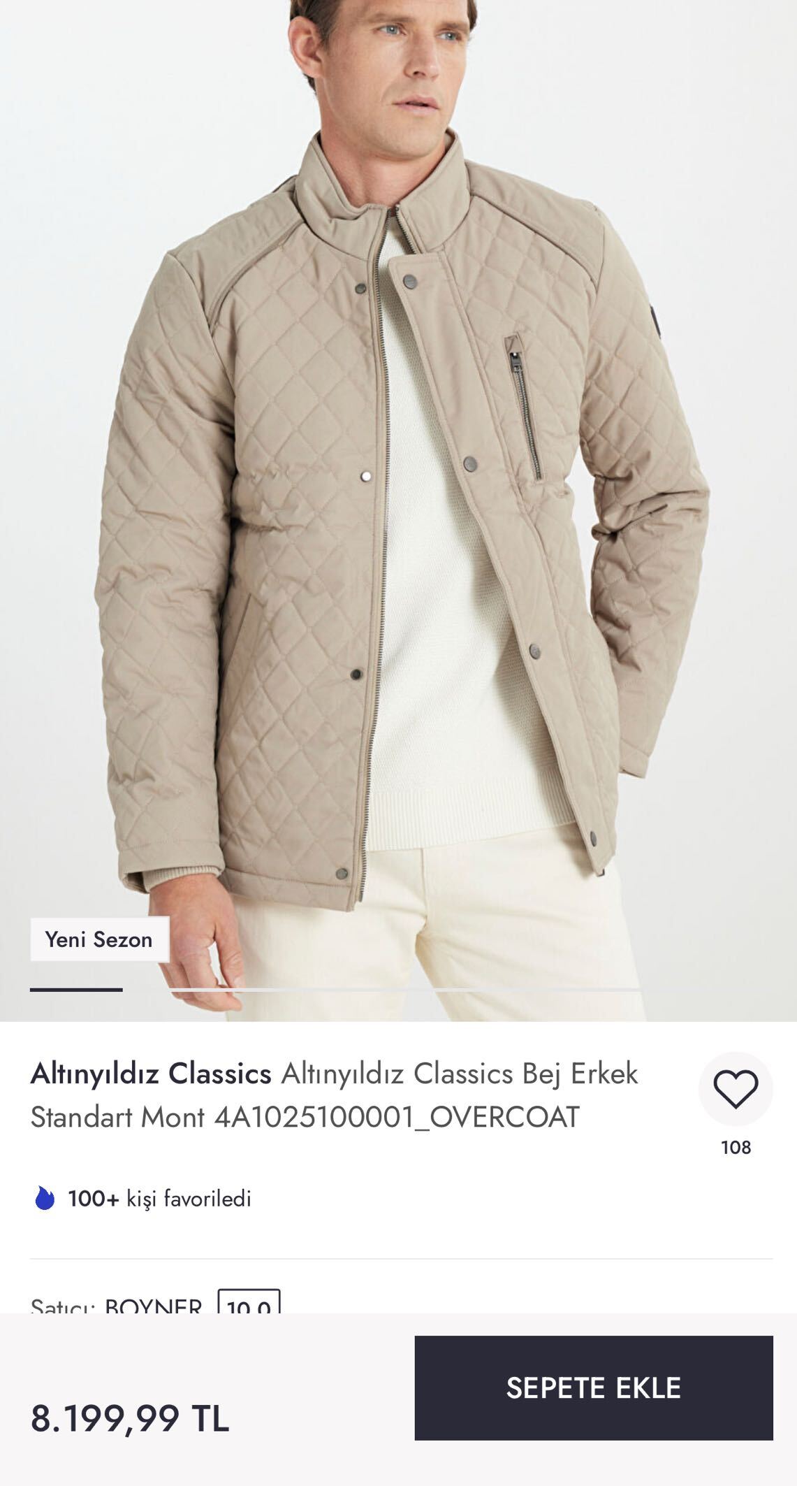 Altınyıldız Marka mont 50 Beden — görsel 2/8