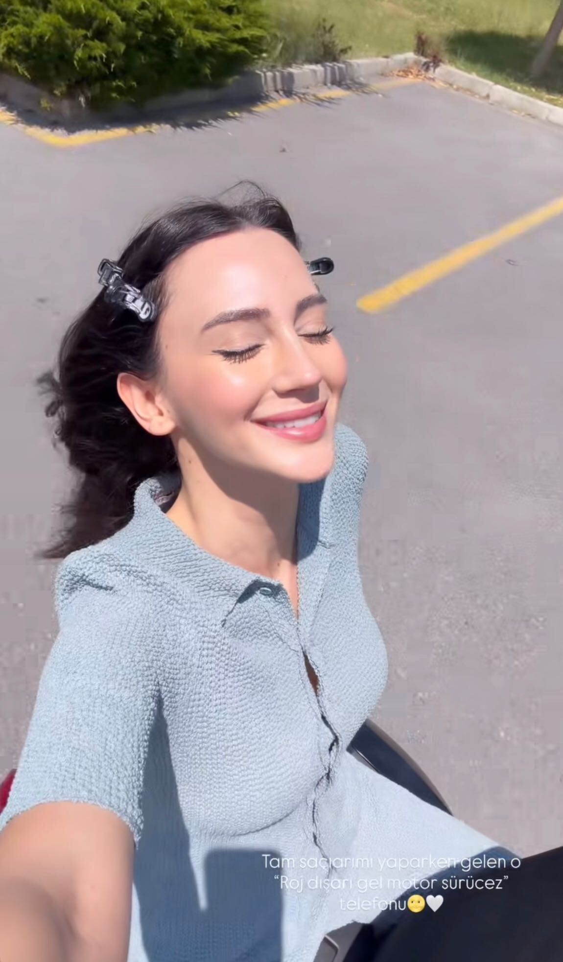 Zara İkili Takım Mavi Gofre Detaylı Pant — görsel 3/8