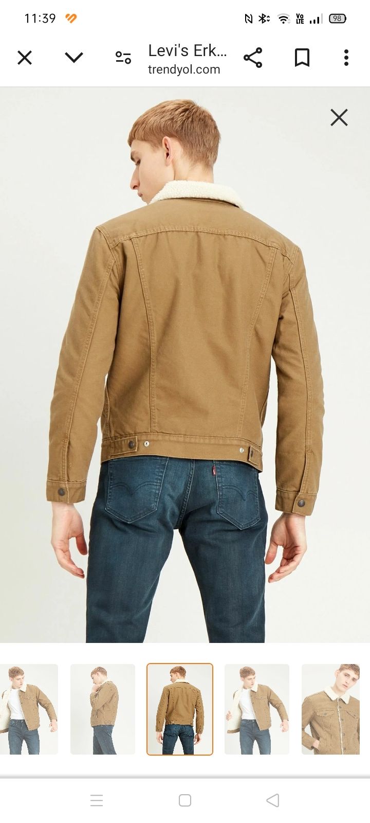 Levis sherpa trucker ceket — görsel 6/8