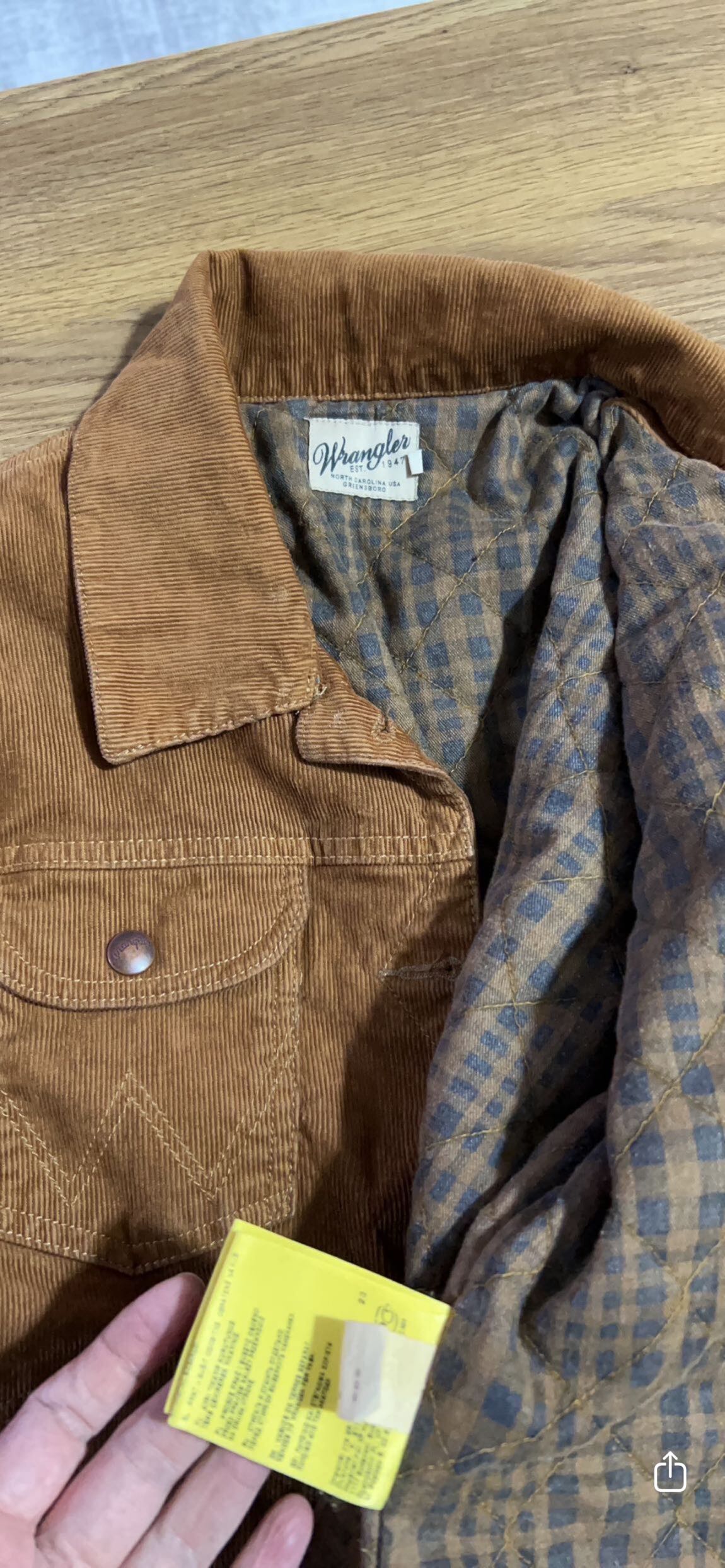 Orjinal wrangler kadife mont — görsel 7/7