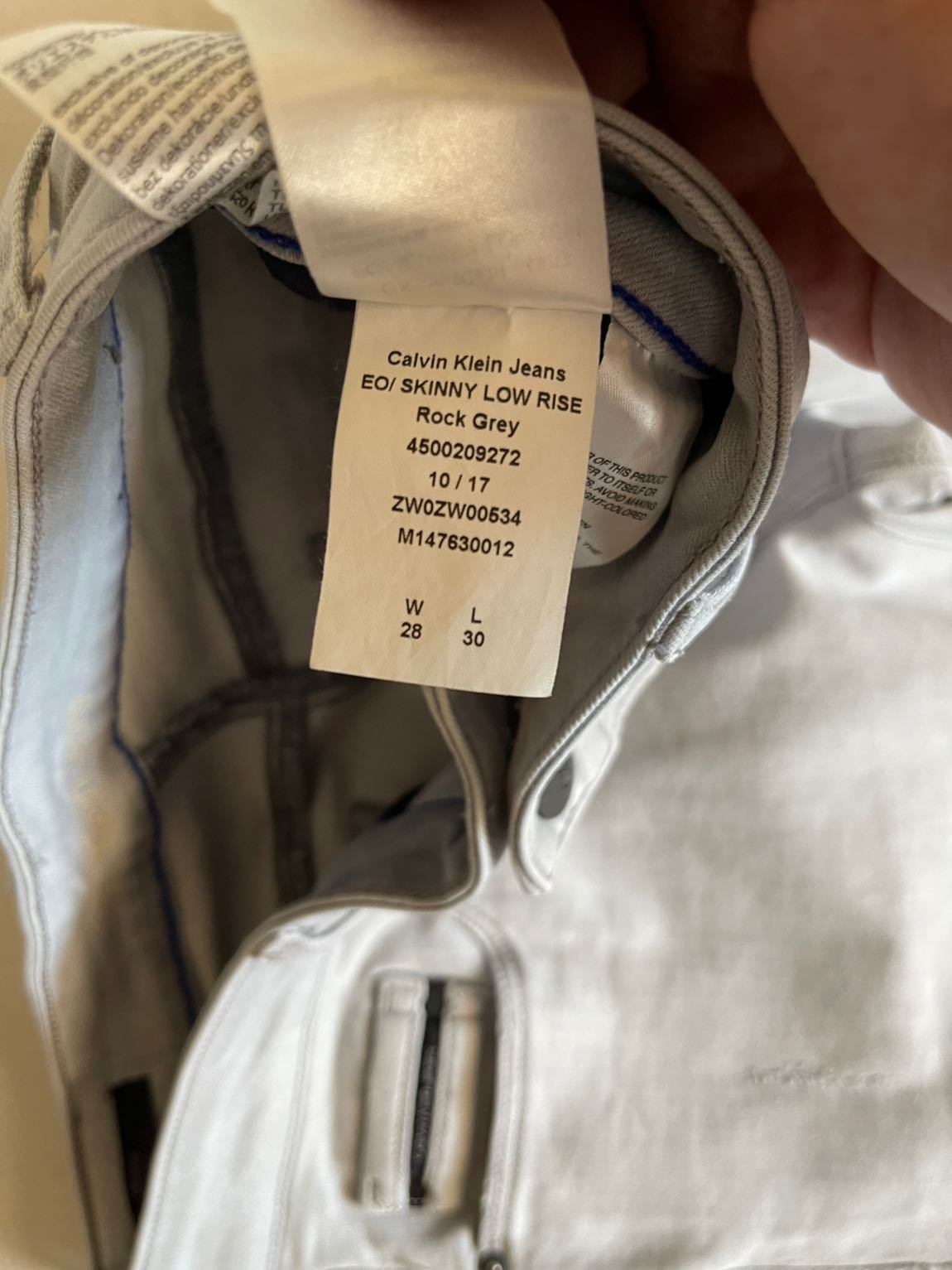 Calvin Klein Gri Jean Pantolon — görsel 4/4