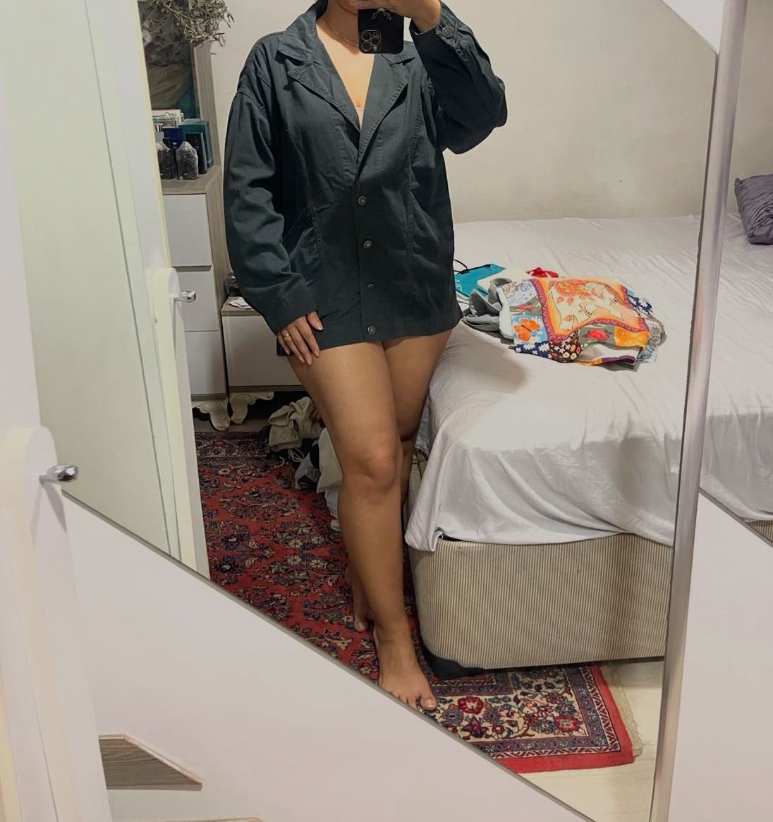 Sıfır oversize kot ceket kot Blazer — görsel 4/8