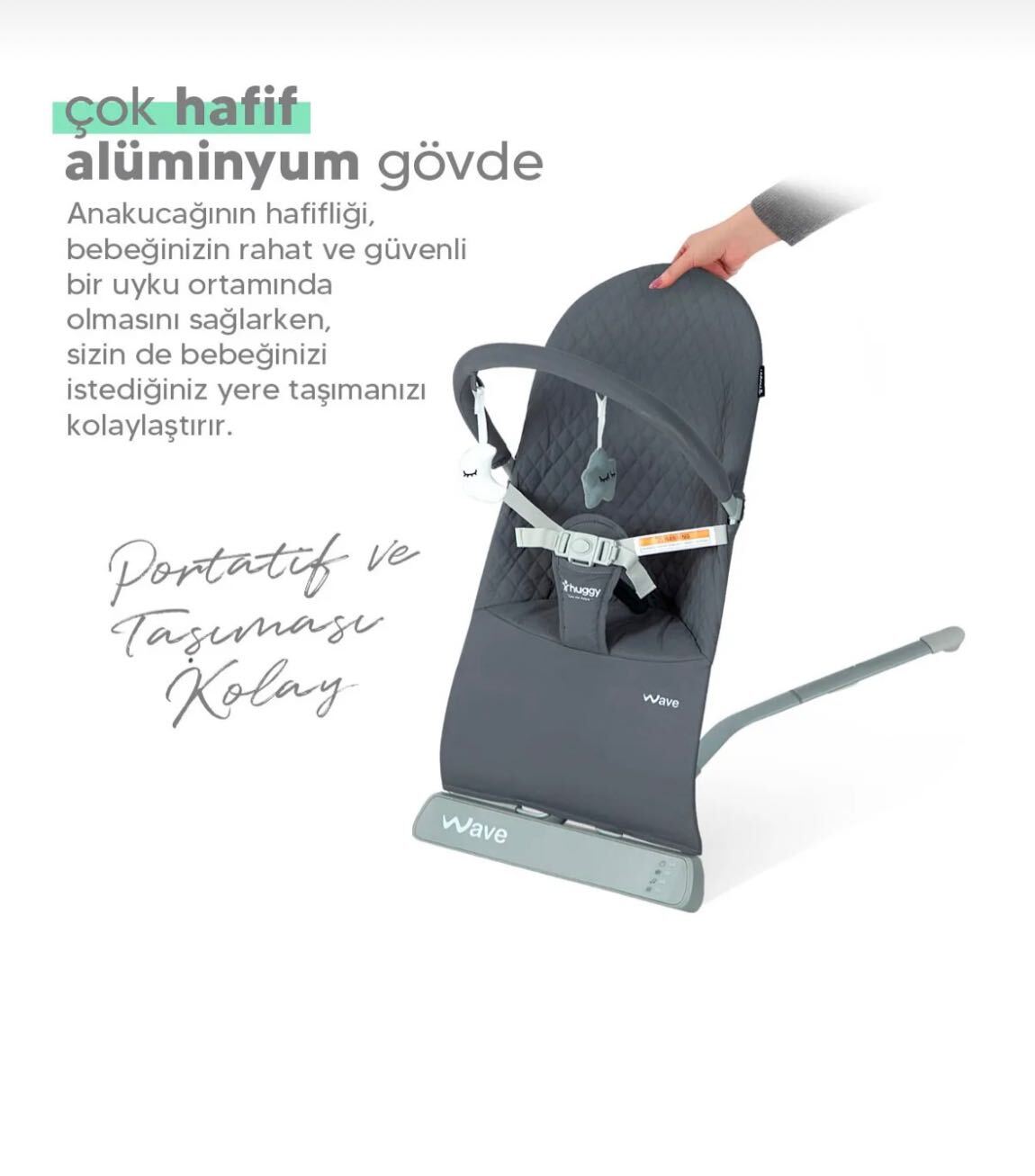 Huggy Wave Bebek Sallanabilen Ana Kucağı — görsel 5/12
