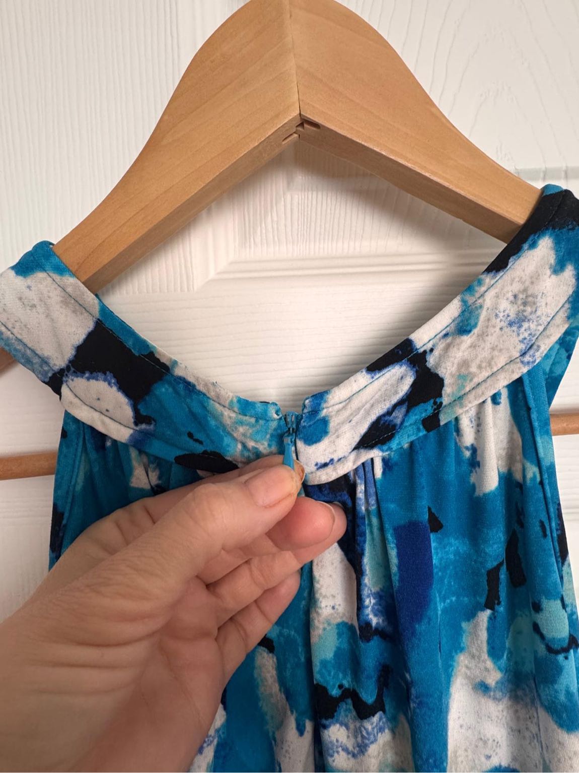 Calvin Klein Mavi Desenli Elbise — görsel 3/8