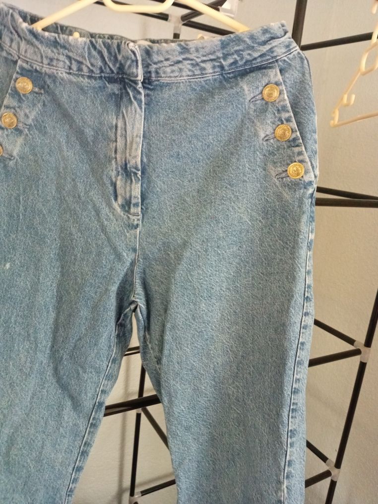 Açık Mavi Düğmeli Jeans Pantolon — görsel 4/4