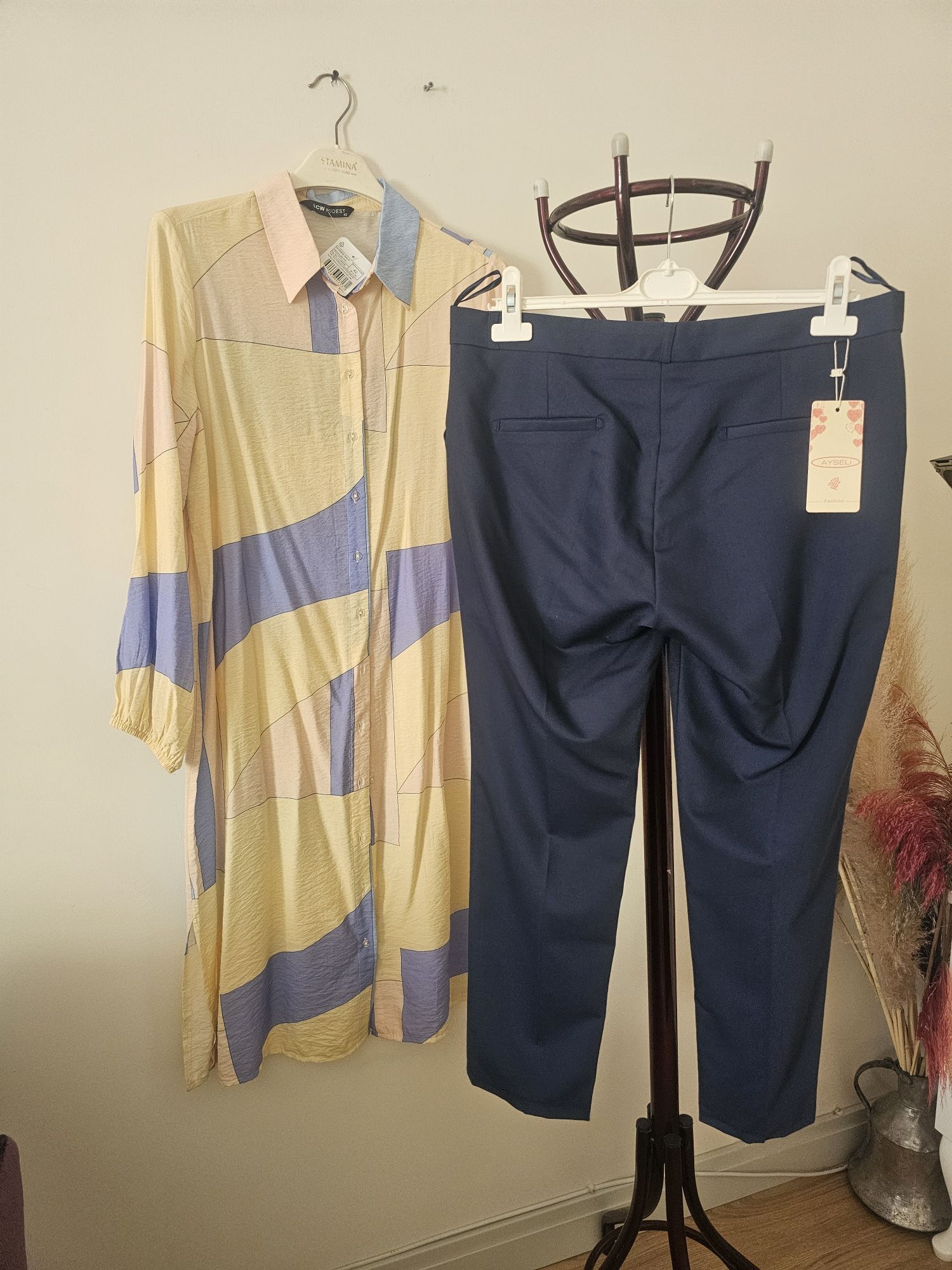 uzun tunik pantolon kombin — görsel 5/8