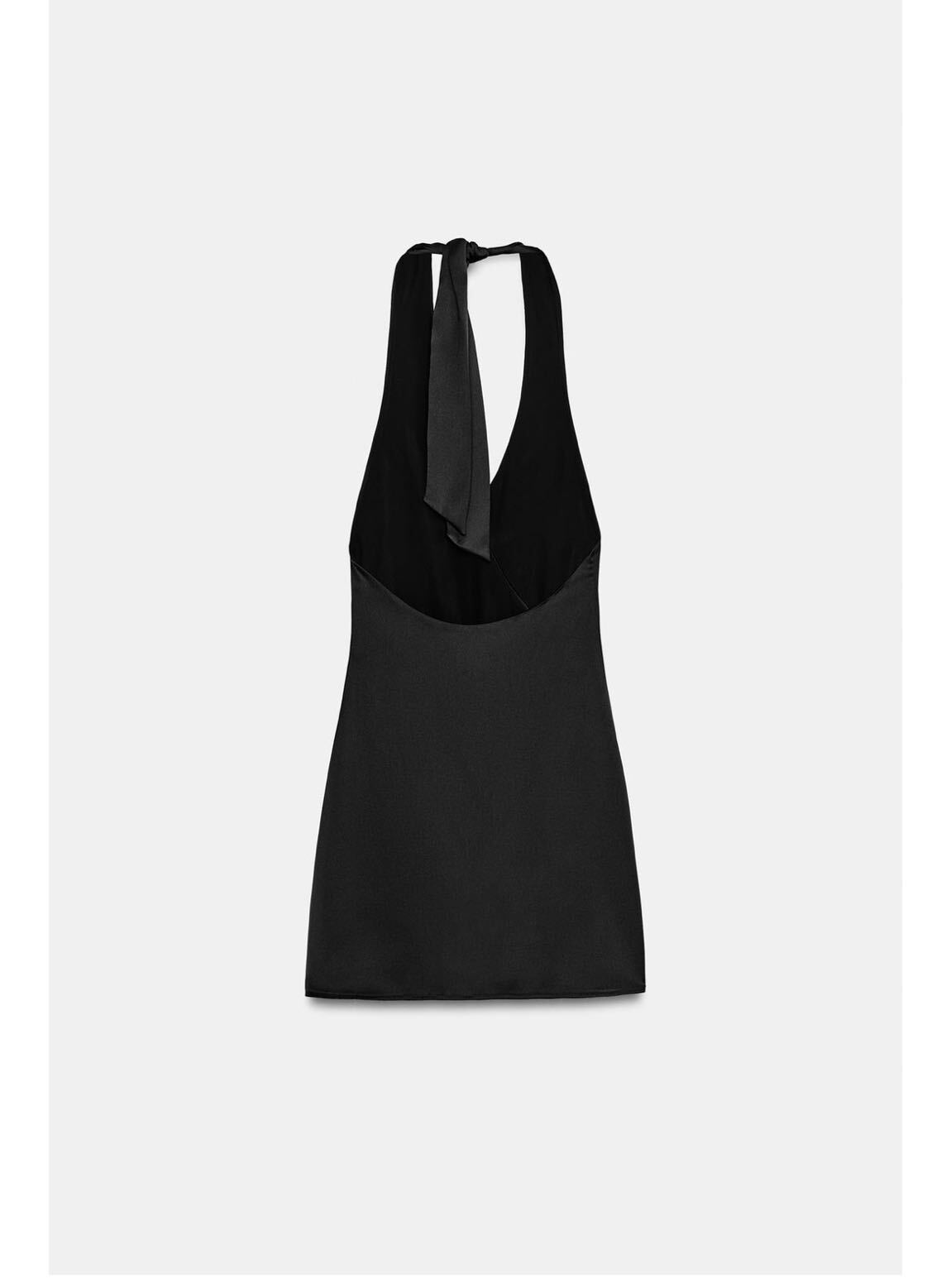 Zara Saten Halter Yaka Mini Elbise — görsel 4/6
