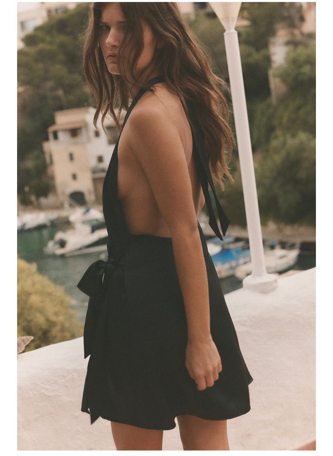 Zara Saten Halter Yaka Mini Elbise — görsel 2/6