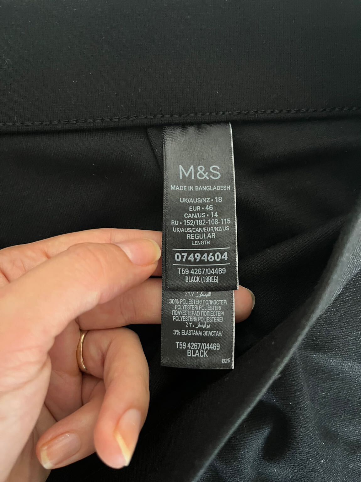 Siyah Klasik Pantolon tayt — görsel 2/4