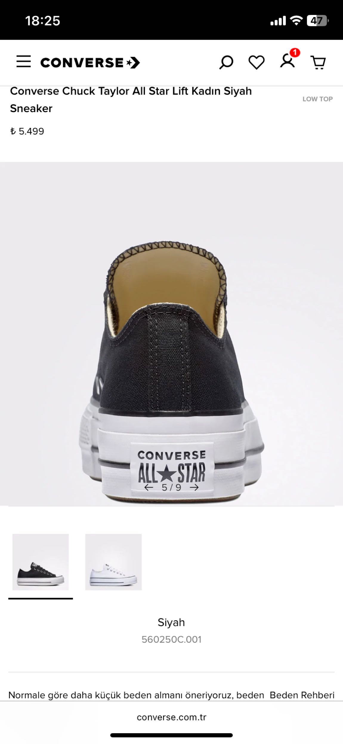 Converse ayakkabı — görsel 5/17