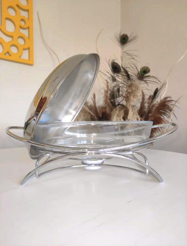 Mum Isıtmalı Cam Servis Kabı Stand — görsel 3/8