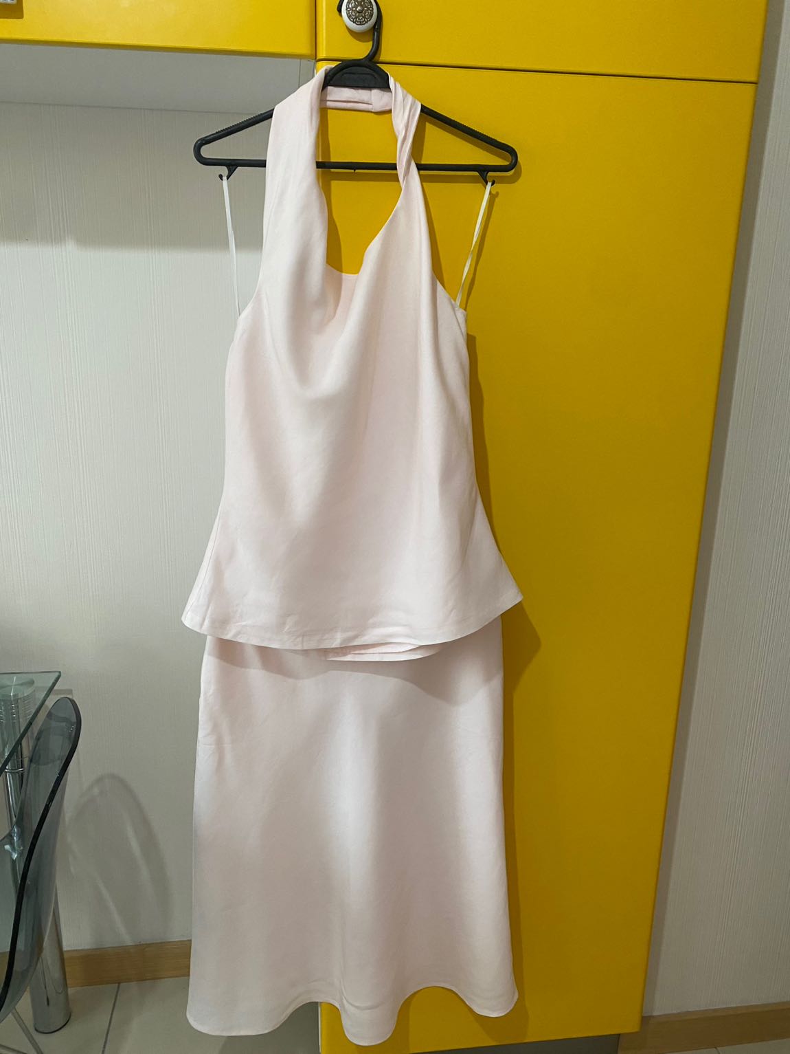 Krem Askılı Bluz ve Midi Etek 104 b — görsel 5/7