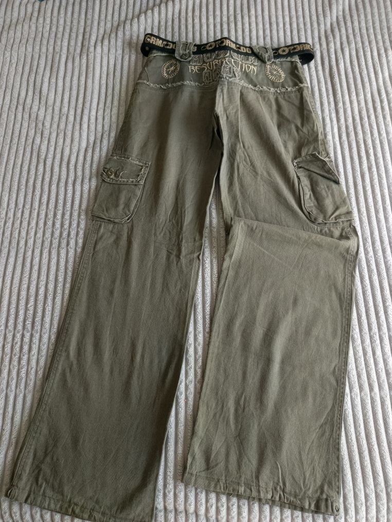Vintage Y2K khaki cargo pantolon(xs-s) — görsel 6/8